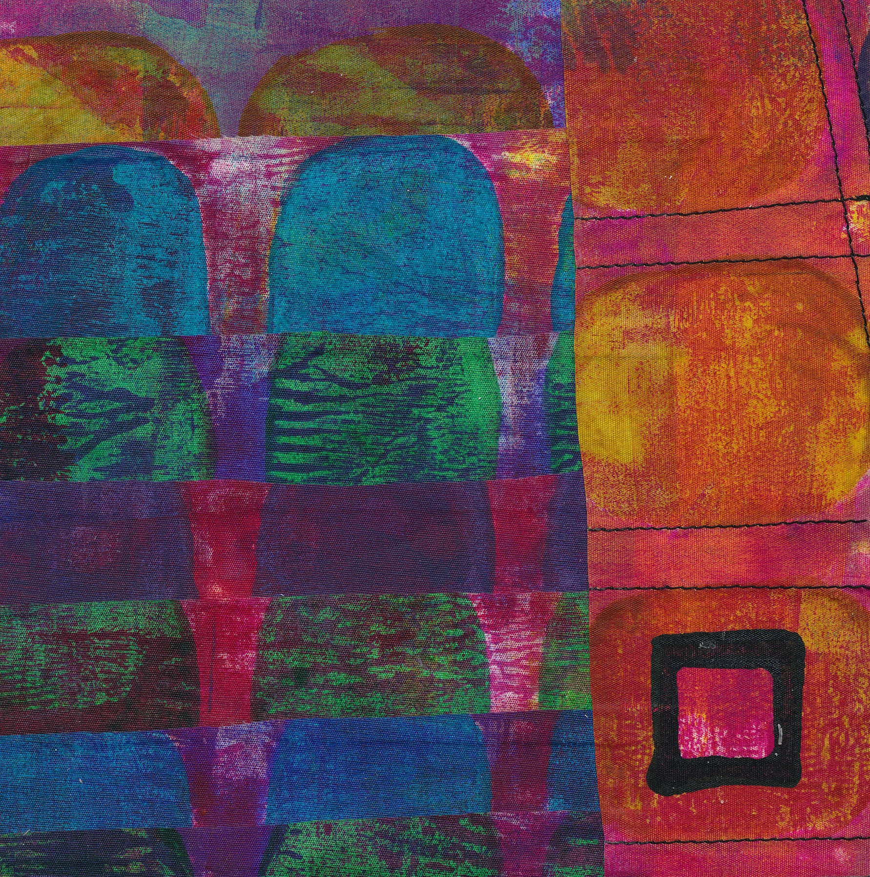 Jeanne Williamson, Fragments from Ice on Fences #24 , mixed media on board, 6x6