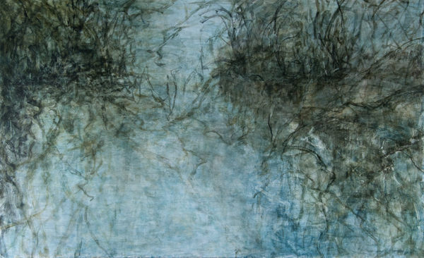   C. Clinton ,  Woodland Water Memory 1 , acrylic on canvas 30x48 