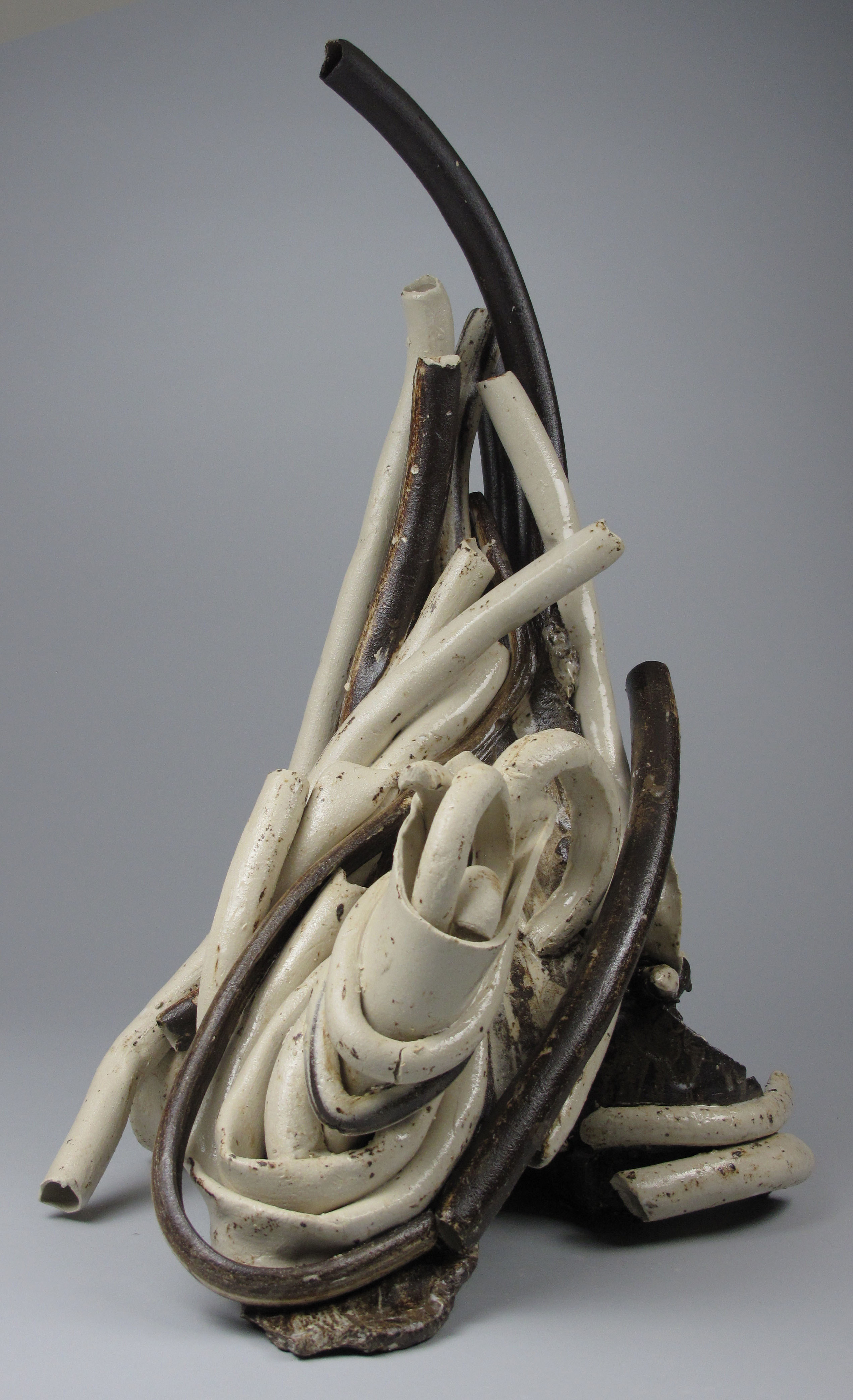   Sara Fine-Wilson ,  Rickety , mixed ceramic, 14x12x18 