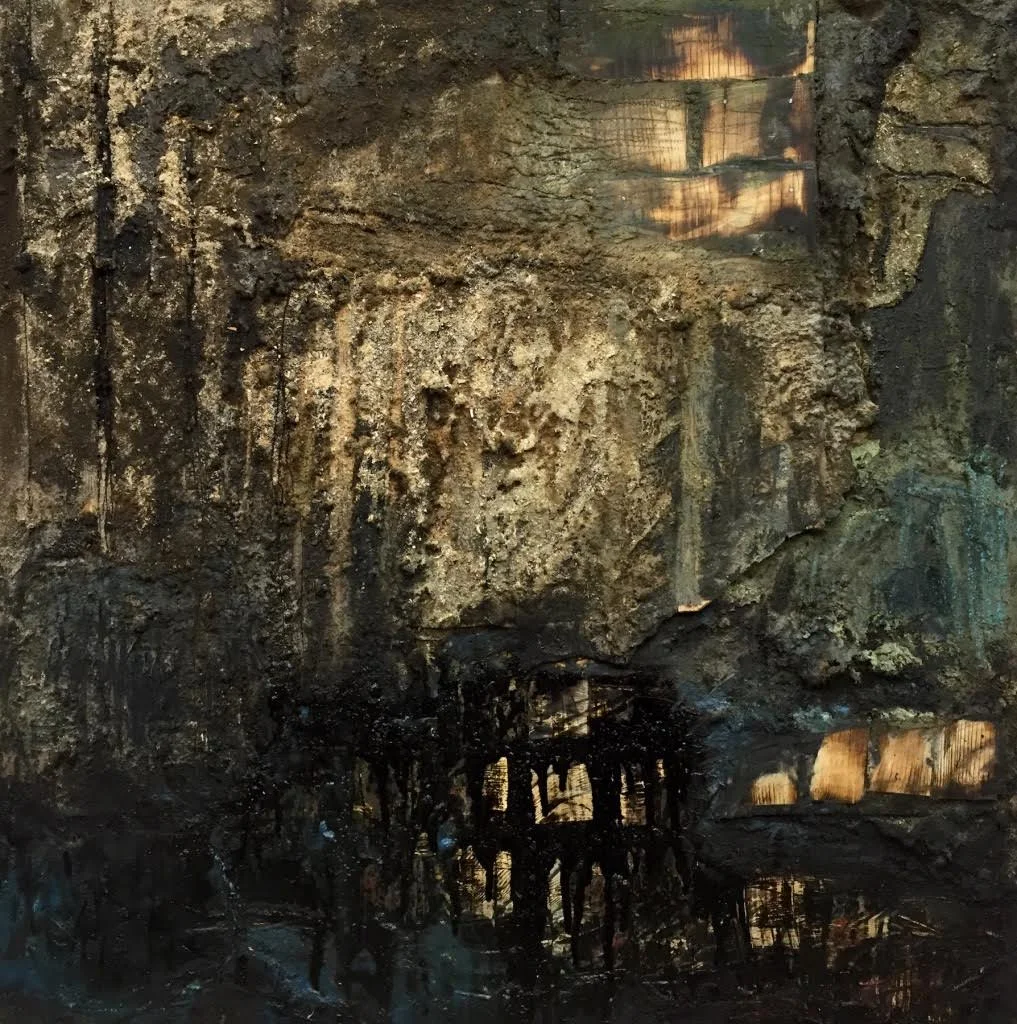 Leslie Zelamsky , Leftovers , mixed media, 24x24
