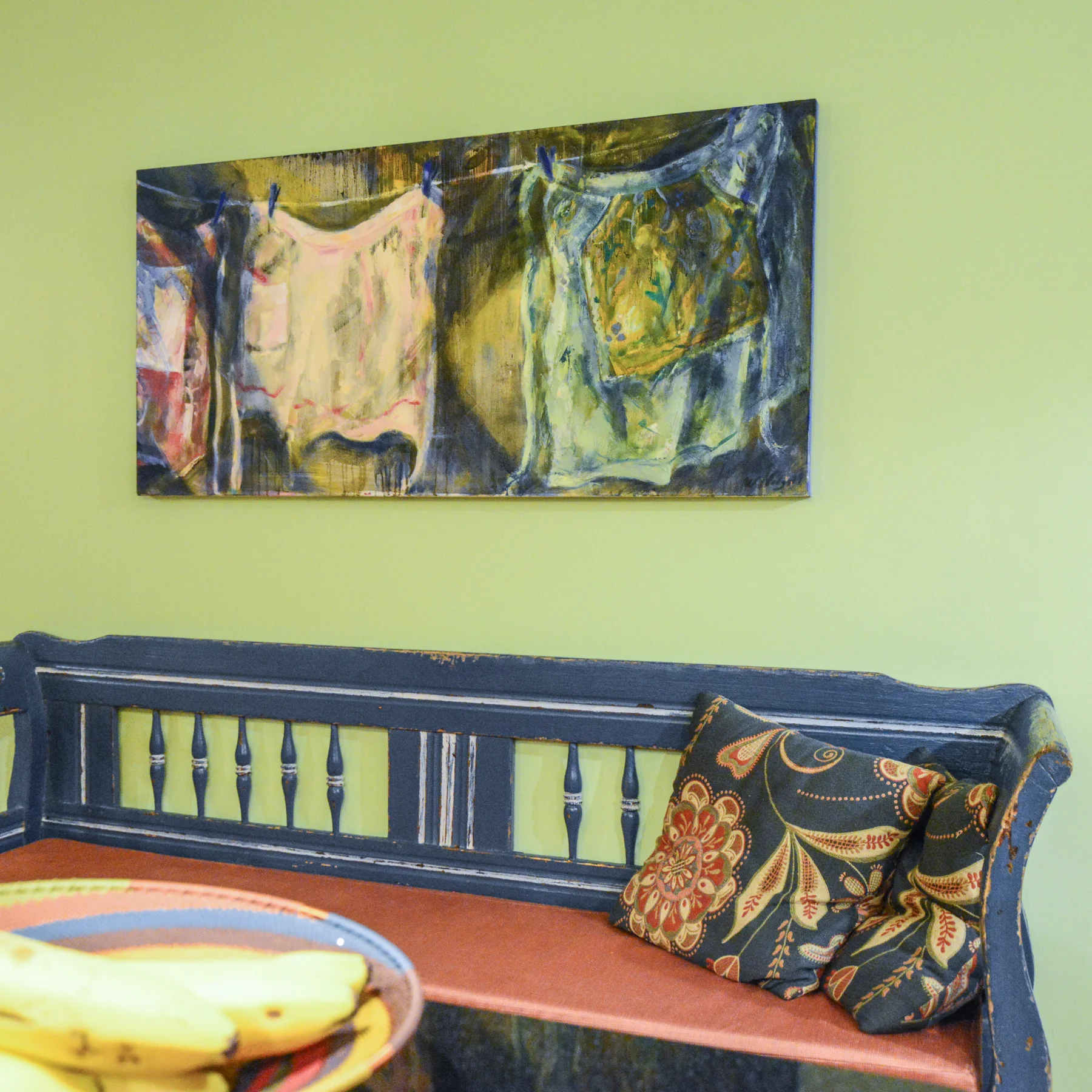In my kitchen, this painting by Wendy Hodge reminds me of my grandmother.