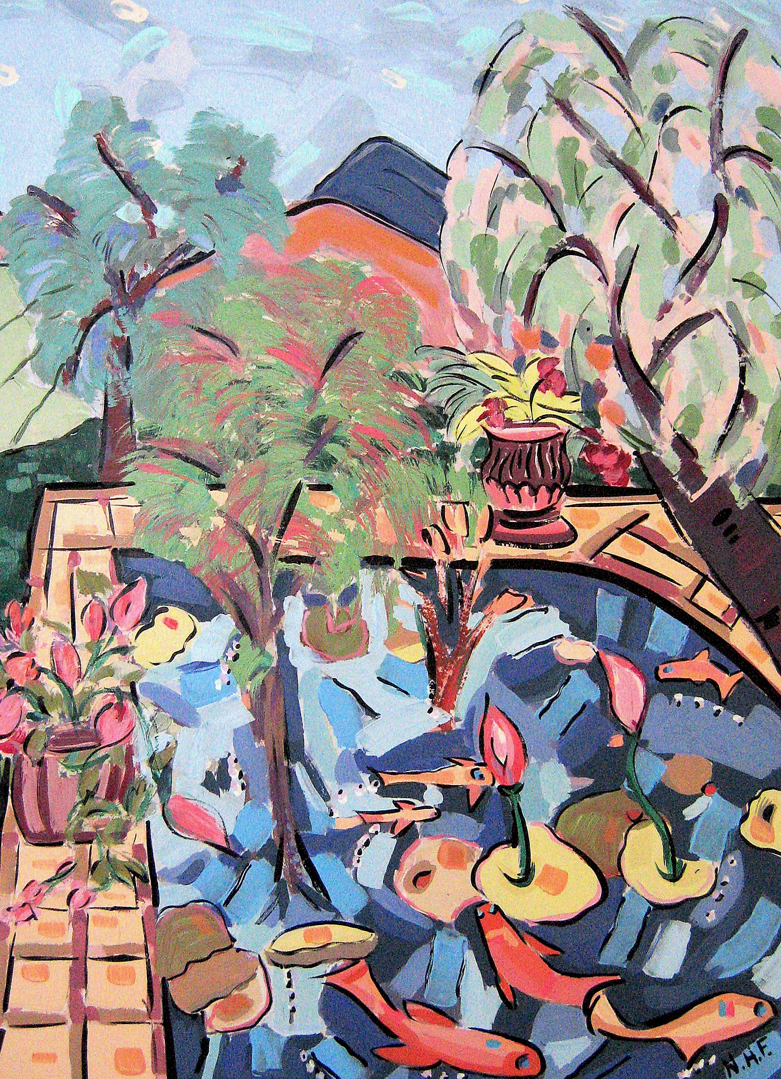   Lily Pond in the Mountains 2 , 18x14, 22x20 matted 