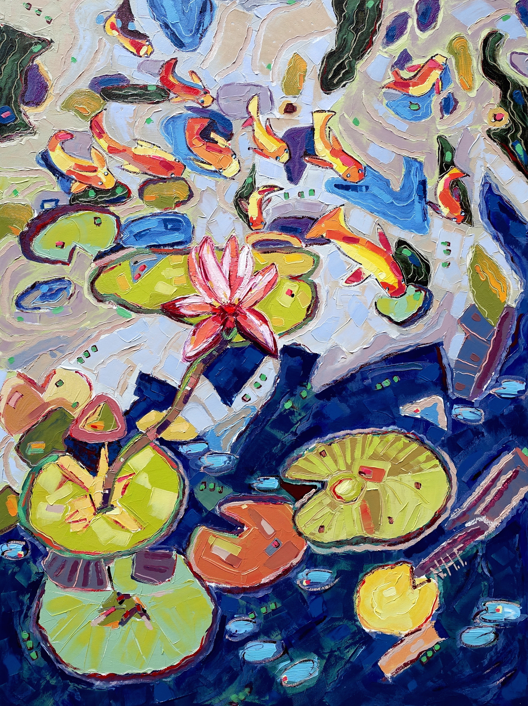   Into the Pond 3 , oil on canvas, 30x40 