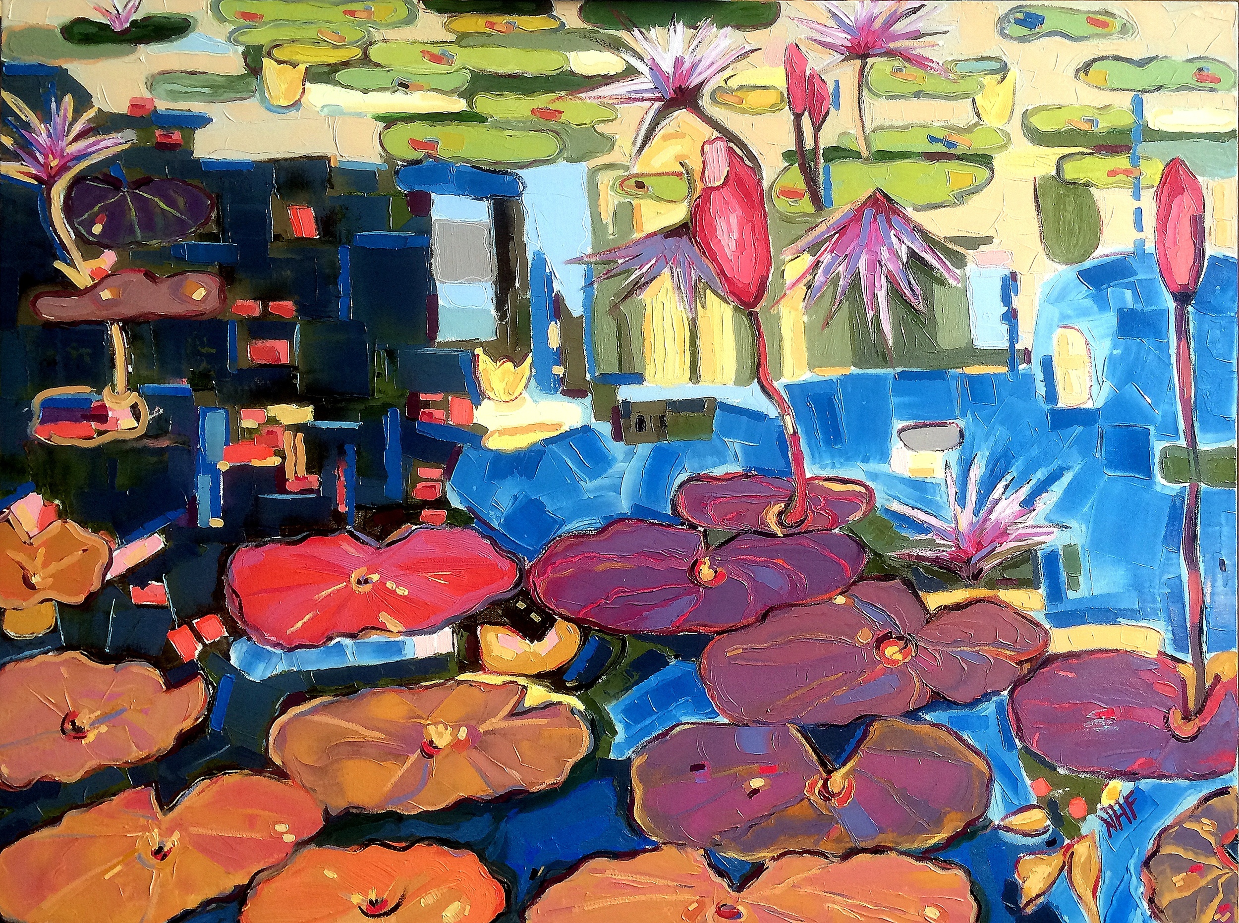  Into the Pond 5, oil on canvas, 36x48 