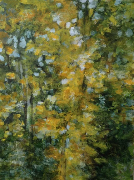 C. Clinton, My New Yard, acrylic on panel, 48x36