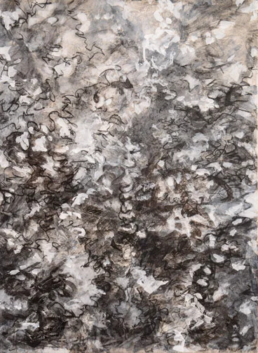 C. Clinton , Frenetic #3 , acrylic on paper, 30x22
