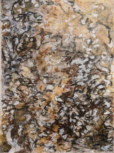 C. Clinton , Frenetic #2 , acrylic on paper, 30x22