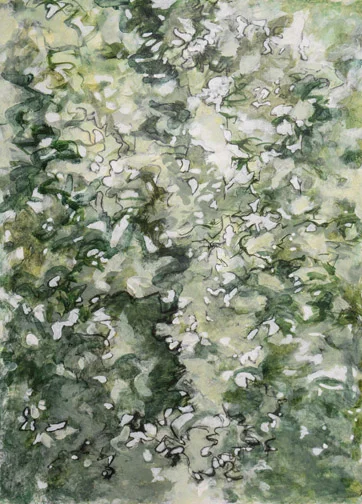 C. Clinton, Summer Shadows 5 , acrylic on paper, 30x22