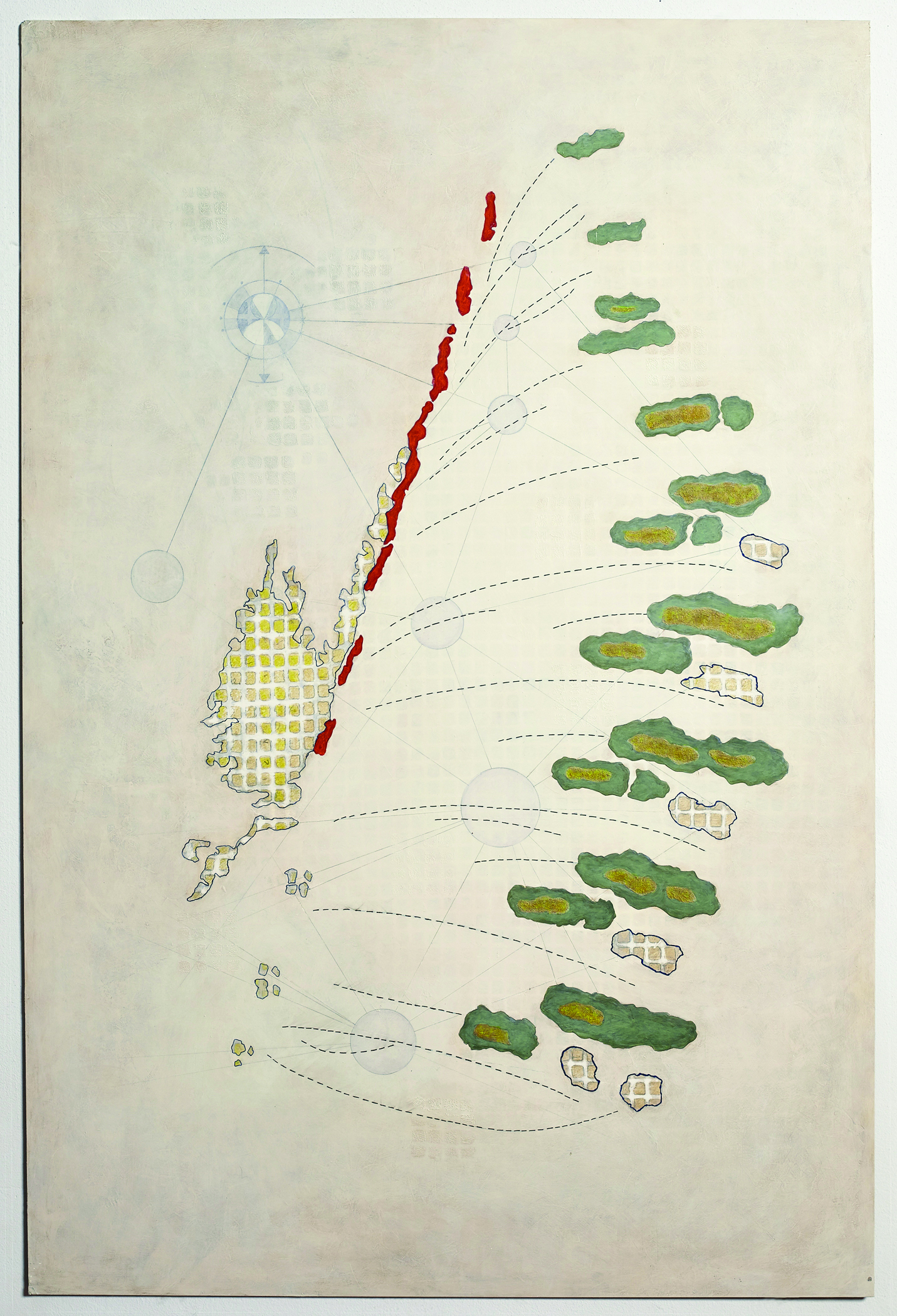   Migration Patterns , Acrylic on panel, 24x36 