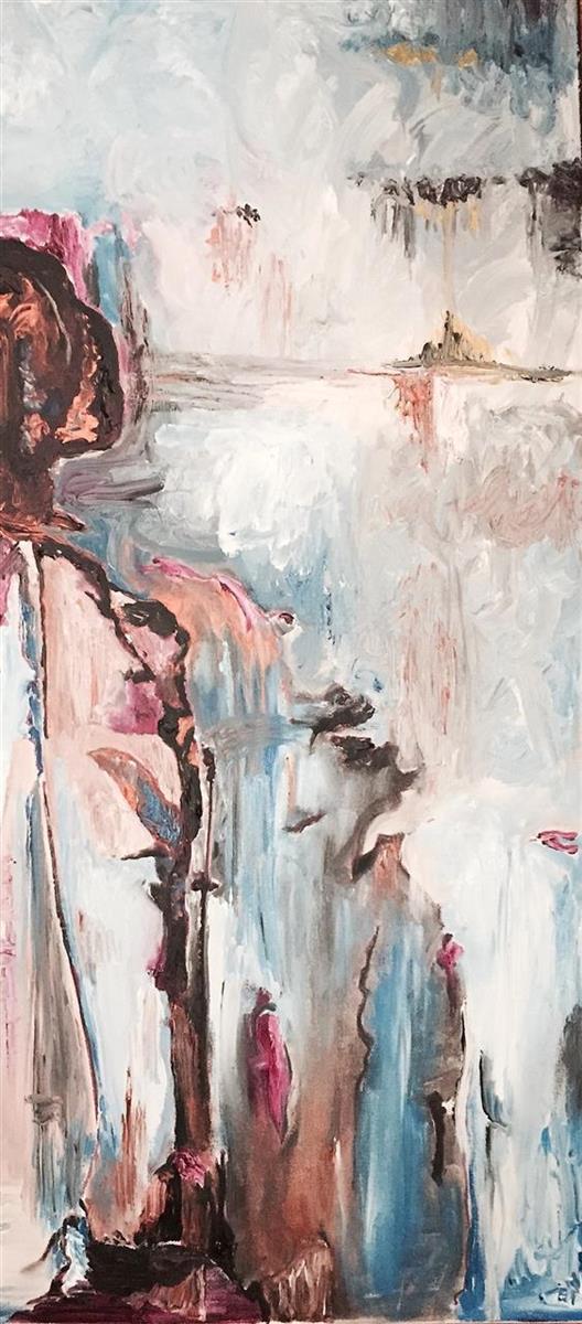 Jennifer Costello, Musing , acrylic, 16x40