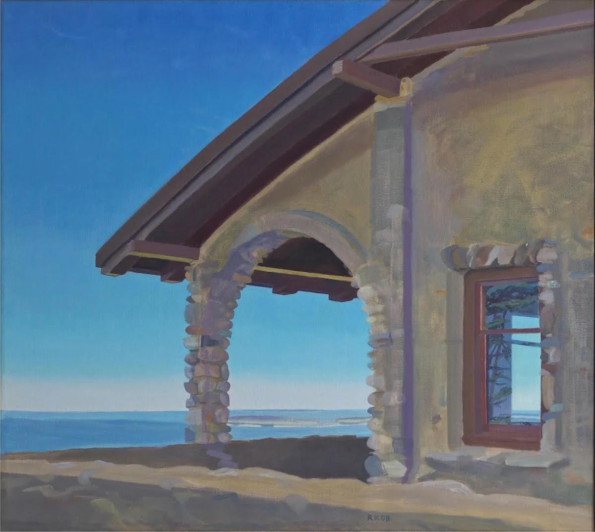 Rachel Gordon Bernstein, An Arch with a View , oils, 30x27