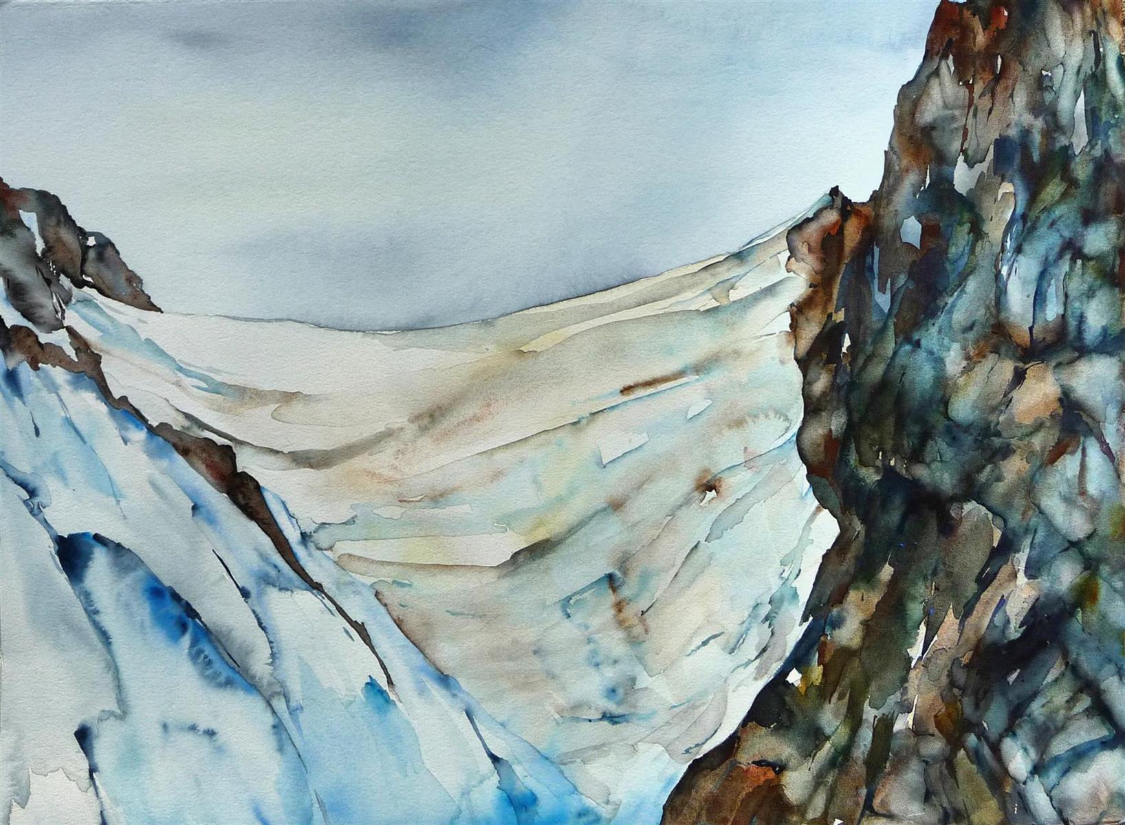  Lisa Goren,   The Weight of the Ice  , watercolor, 32x25 