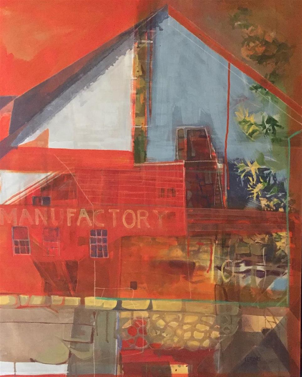  Bonita LeFlore,&nbsp;The Paint Factory, acrylics, 32x42 