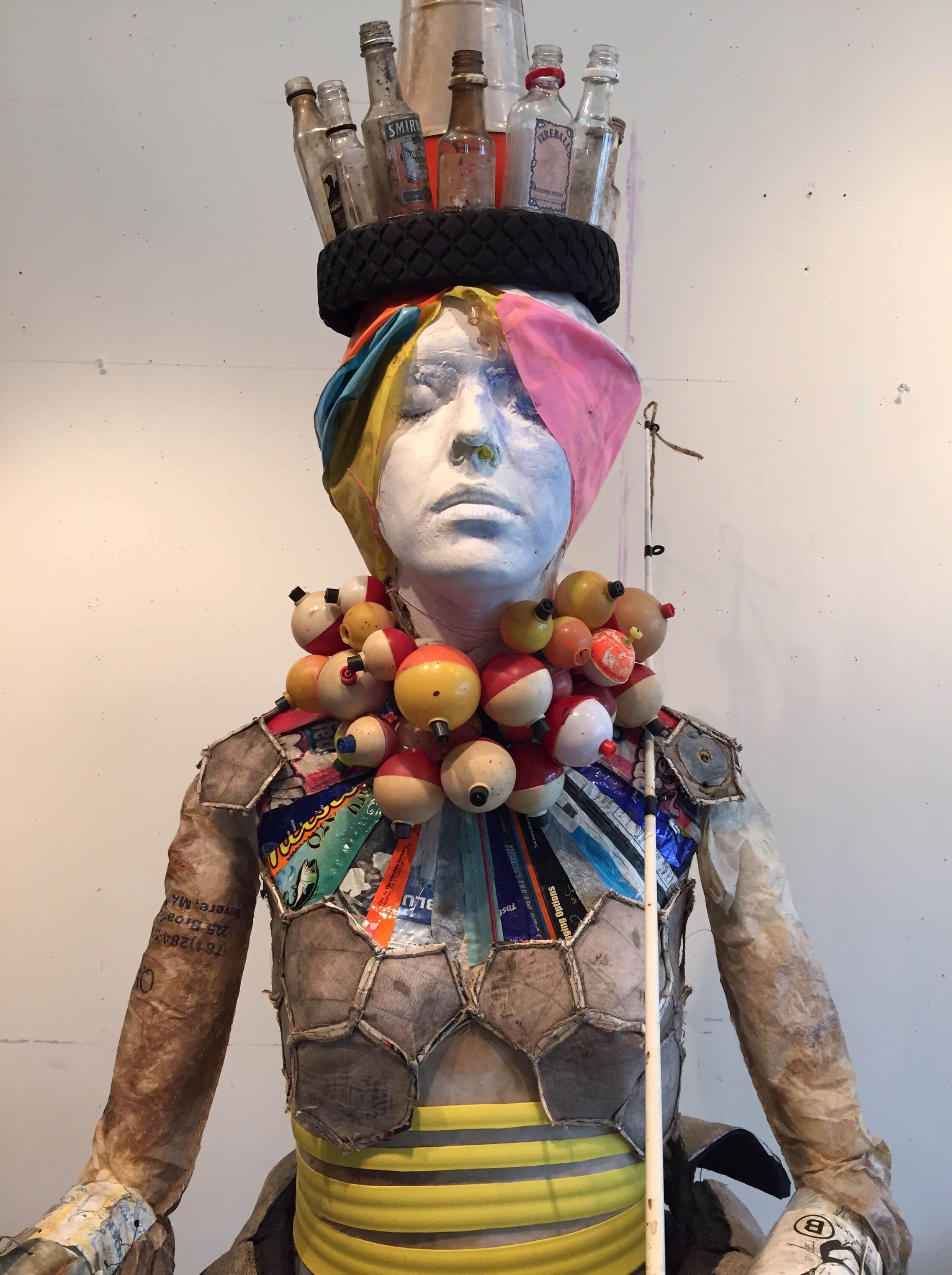 Trashy Lady No. 1 (Gleason Pond Edition) , trash/treasures, plastic, mannequin, lifesize