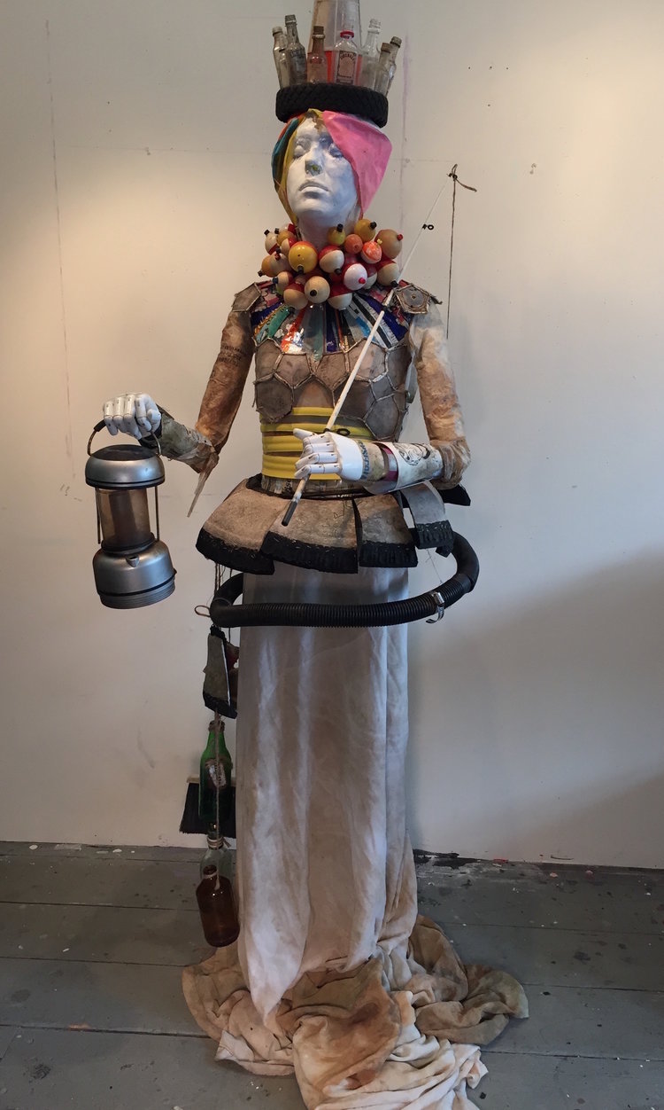 Trashy Lady No. 1 (Gleason Pond Edition) , trash/treasures, plastic, mannequin, lifesize