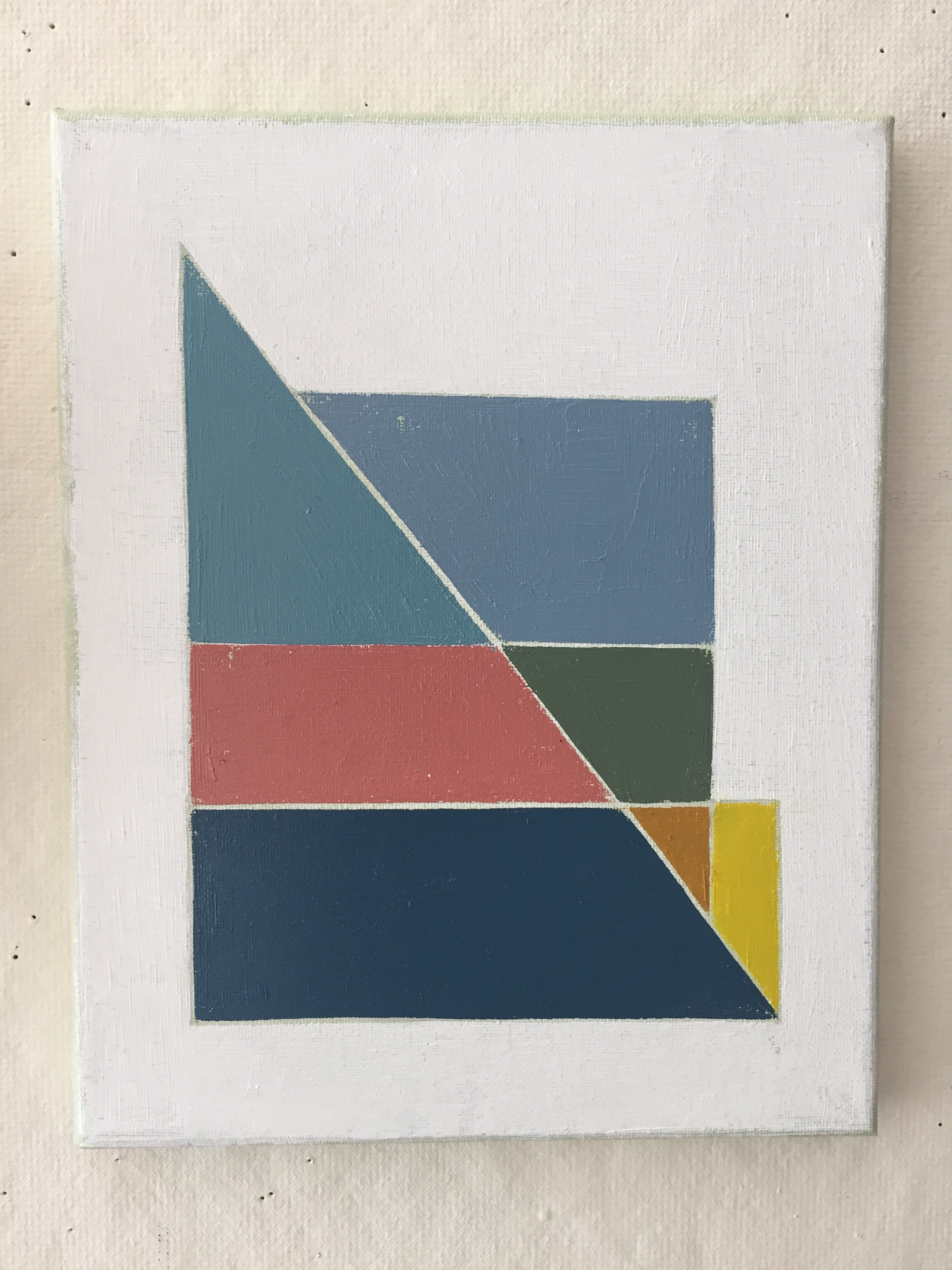 Gloucester Color Study , oil and colored pencil on canvas, 8" x 10"