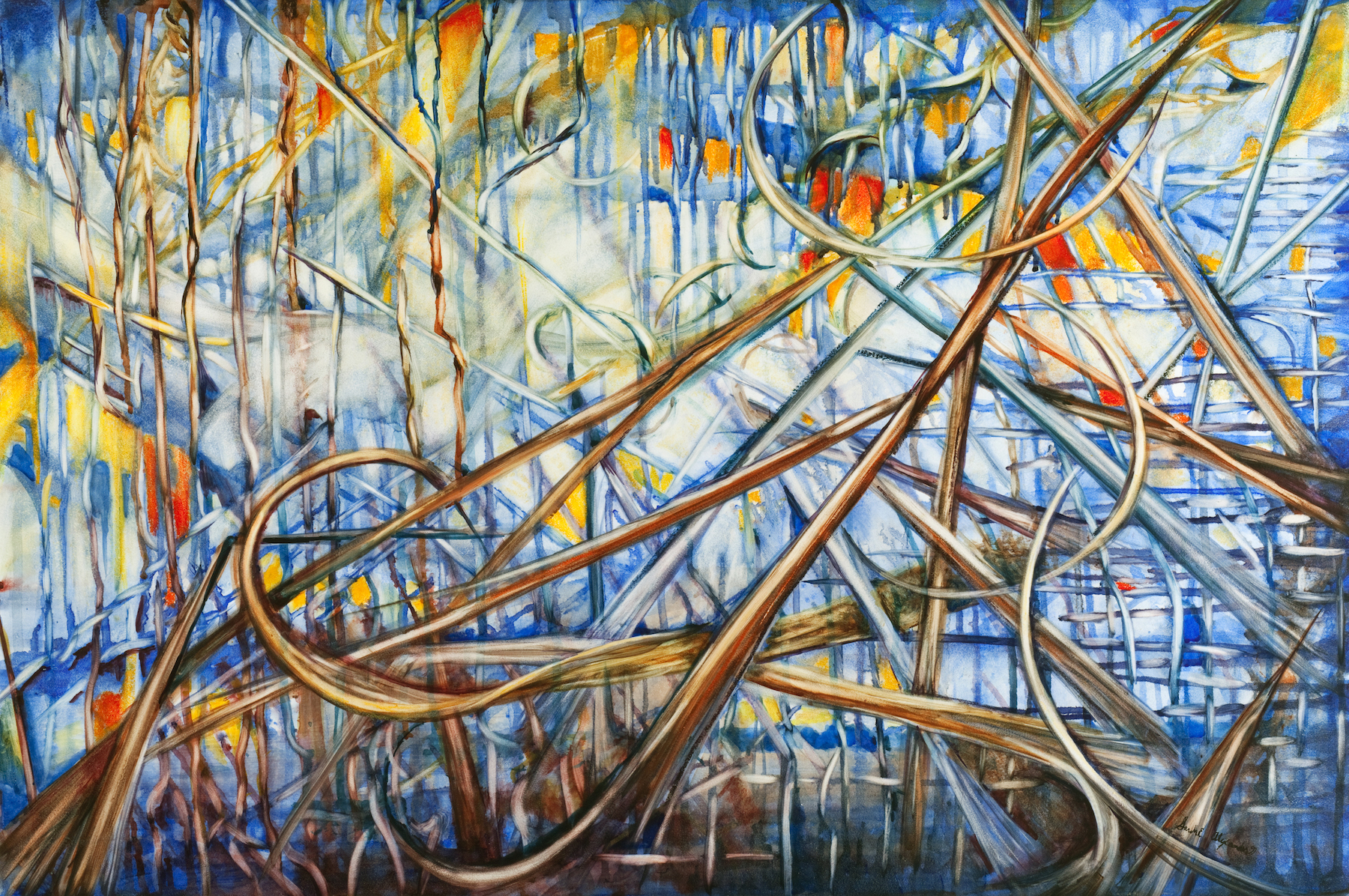 Sarah Alexander, Paradox , watercolor on aquaboard, 24x36