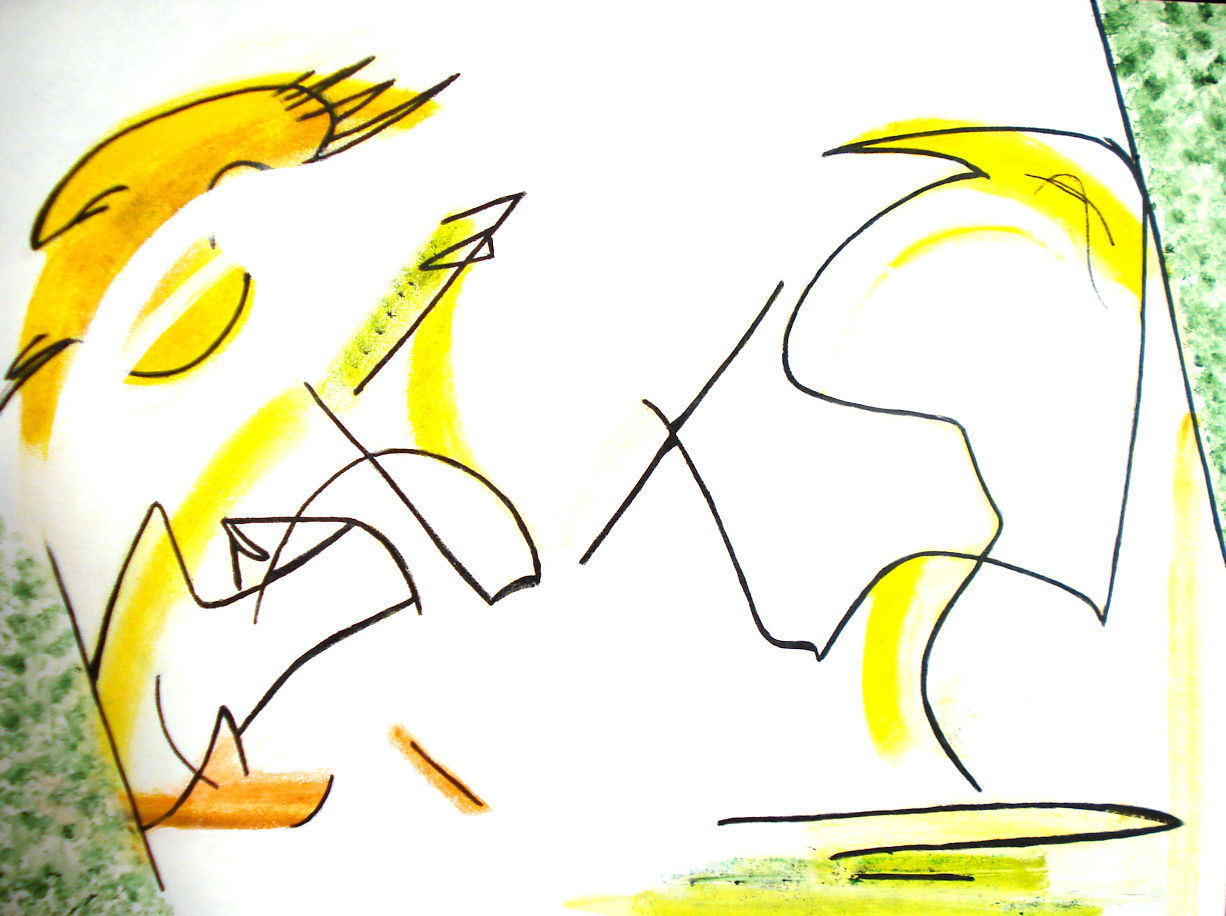 Pat Paxson, Restless Yellows–– Not Seeing, Not Seen , acrylic on canvas, 30x40