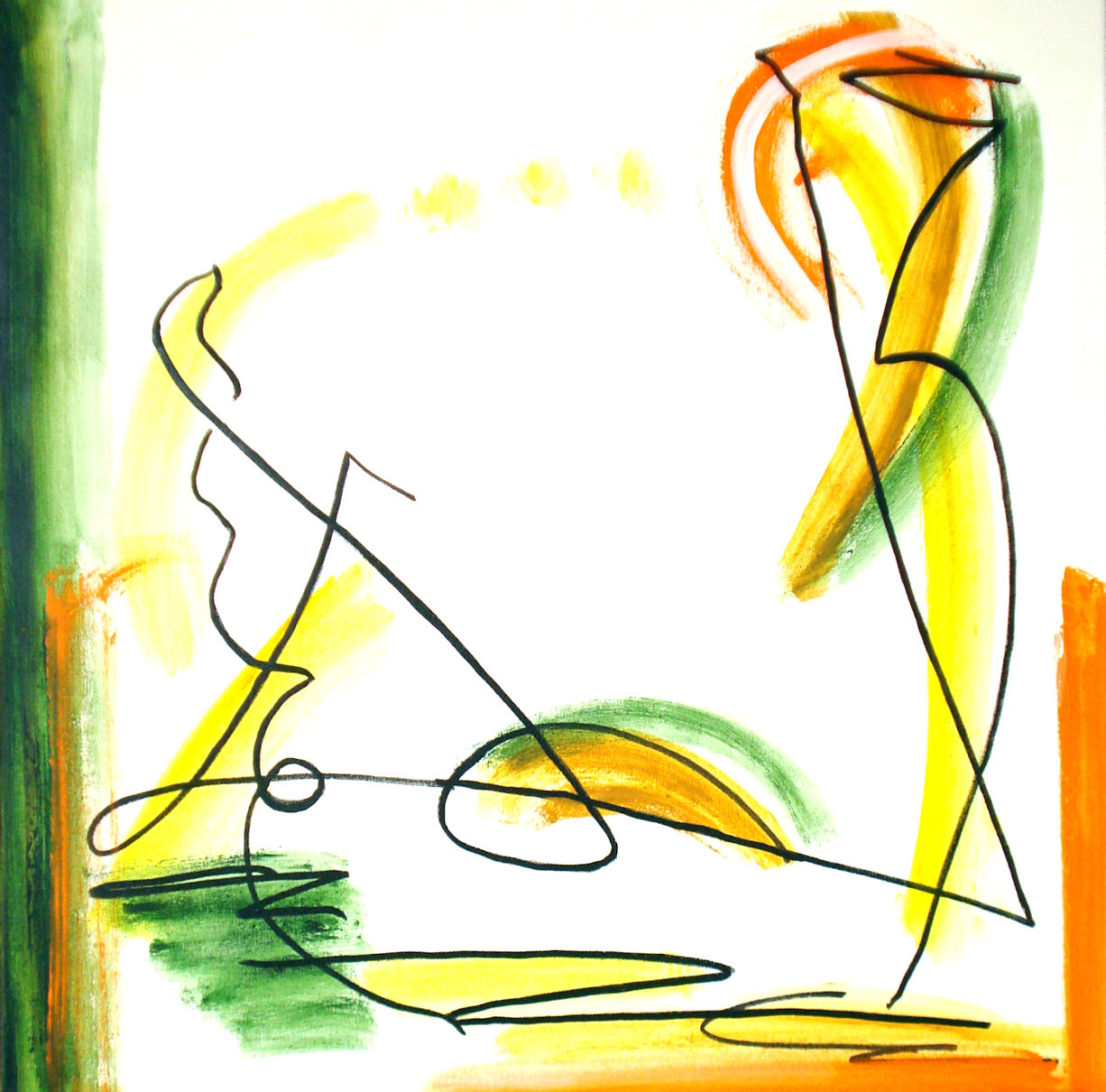  Pat Paxson,  Yellow Tirade , acrylic on canvas, 24x24 