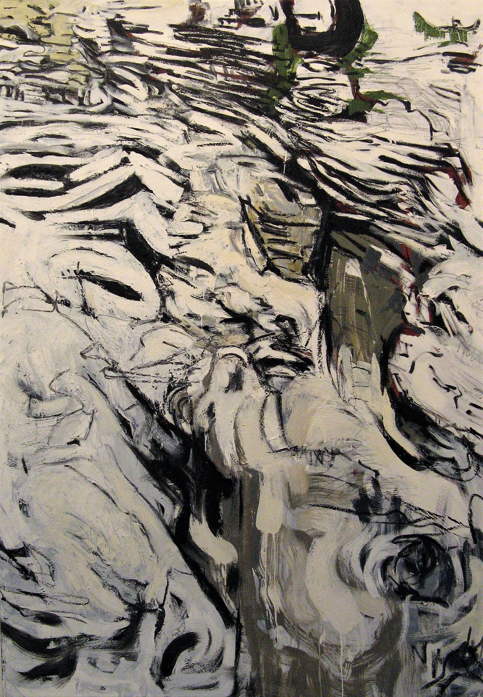  Iris Osterman,  Ravine , Oil, graphite and charcoal on canvas, 42x60 