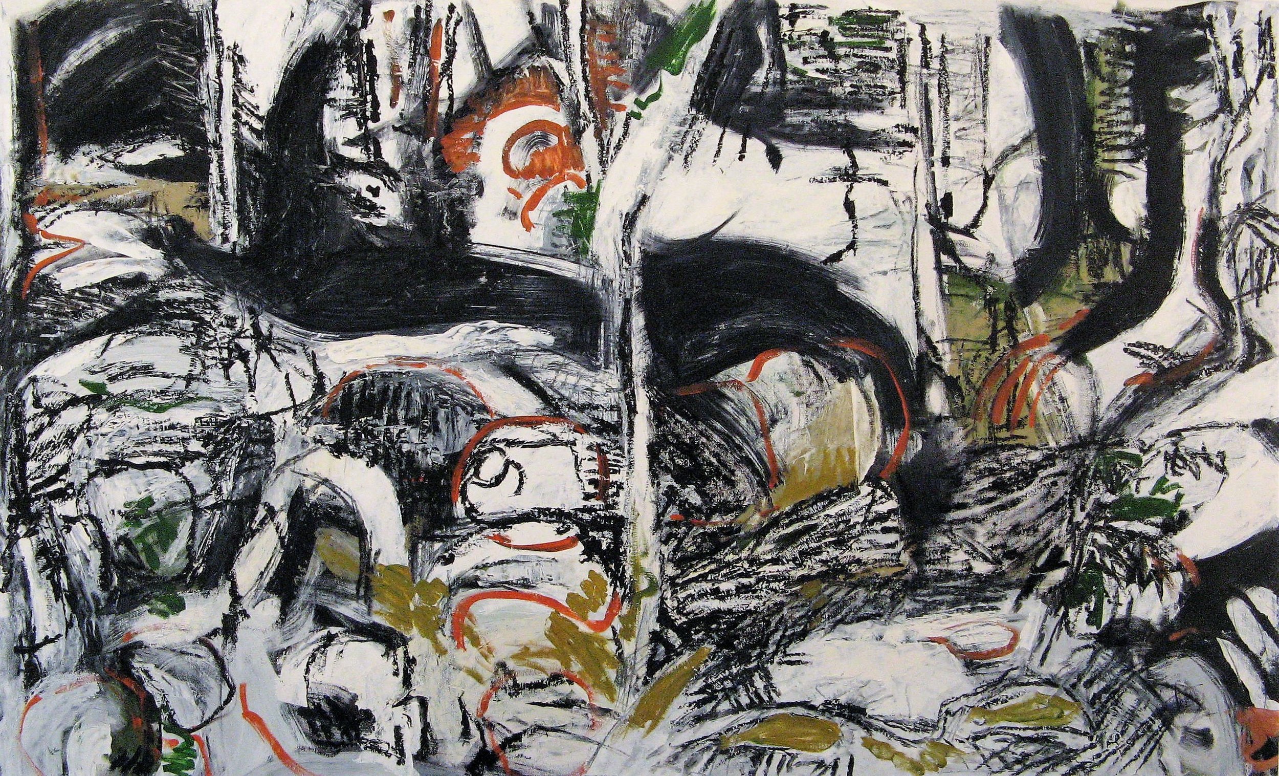  Iris Osterman,  Sticks and Stones 1 , Oil on Canvas, 30x50 