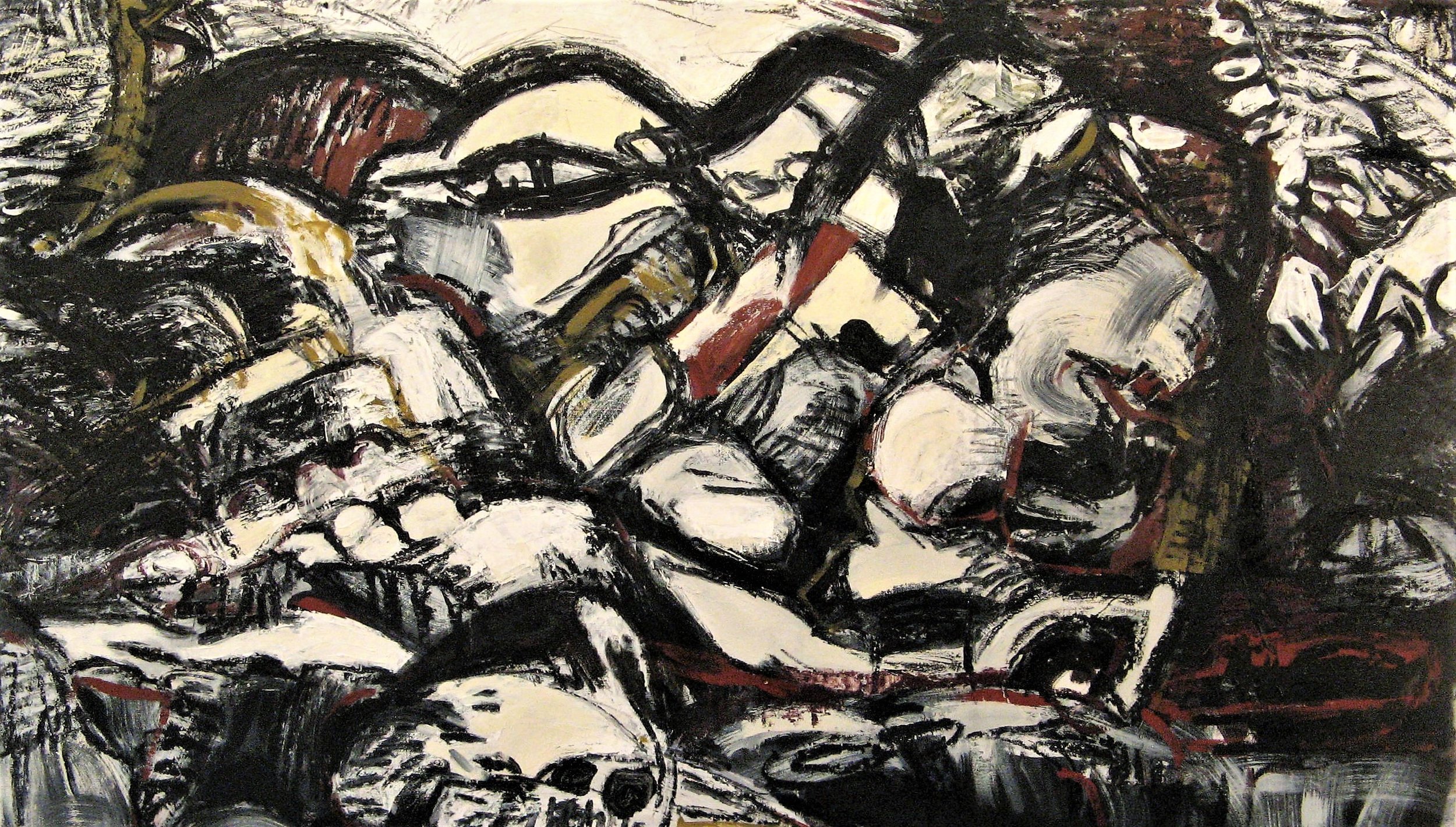  Iris Osterman,  Sticks and Stones 3 , Oil on canvas, 28x48 