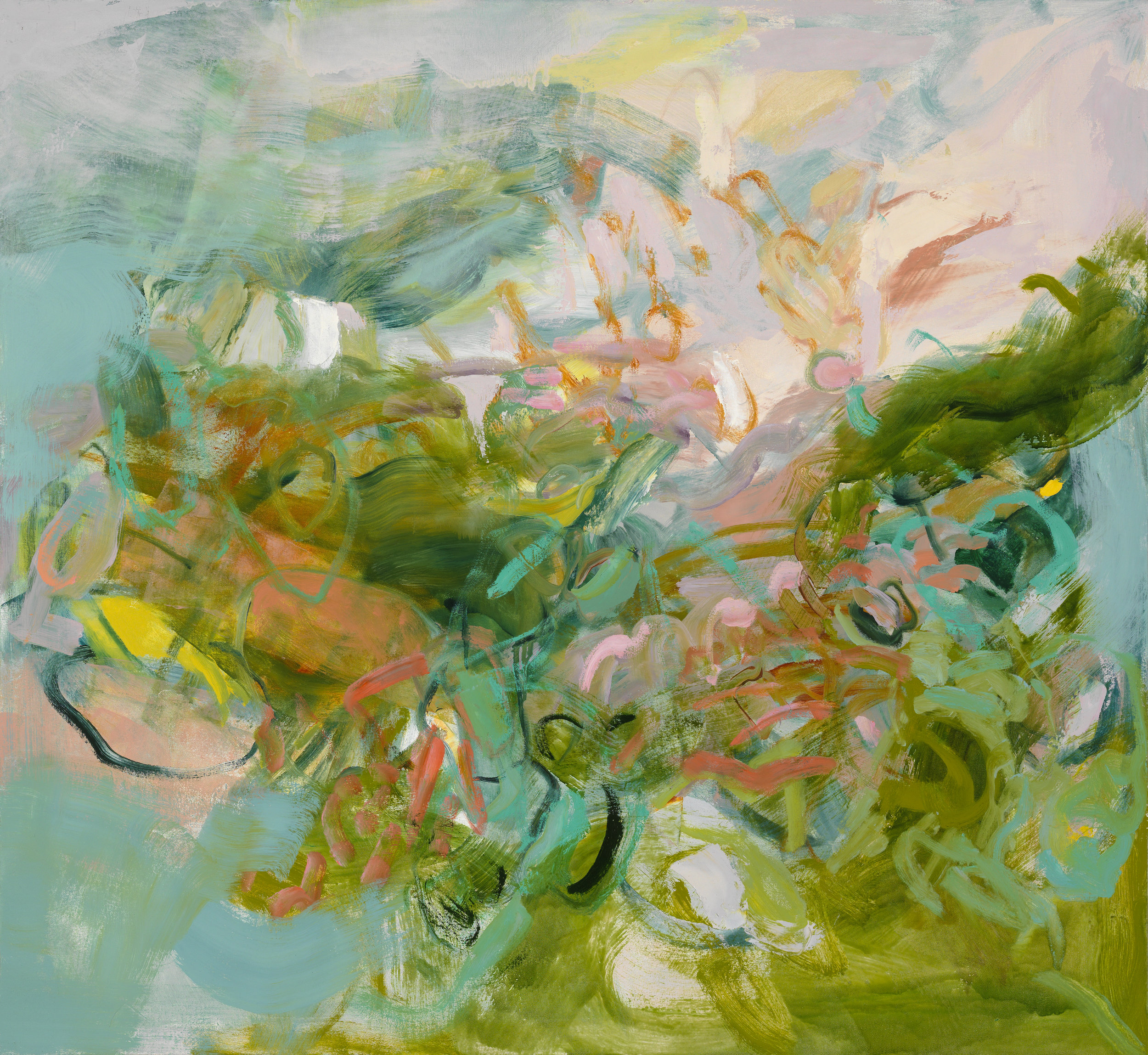Kathy Soles, Shifting Thresholds , Oil on canvas, 44x48