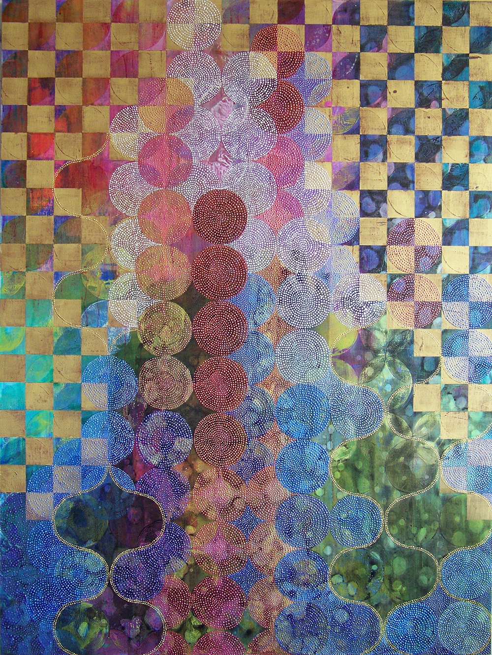 D. Driscoll, Circles 40 , acrylic on panel, 48x36