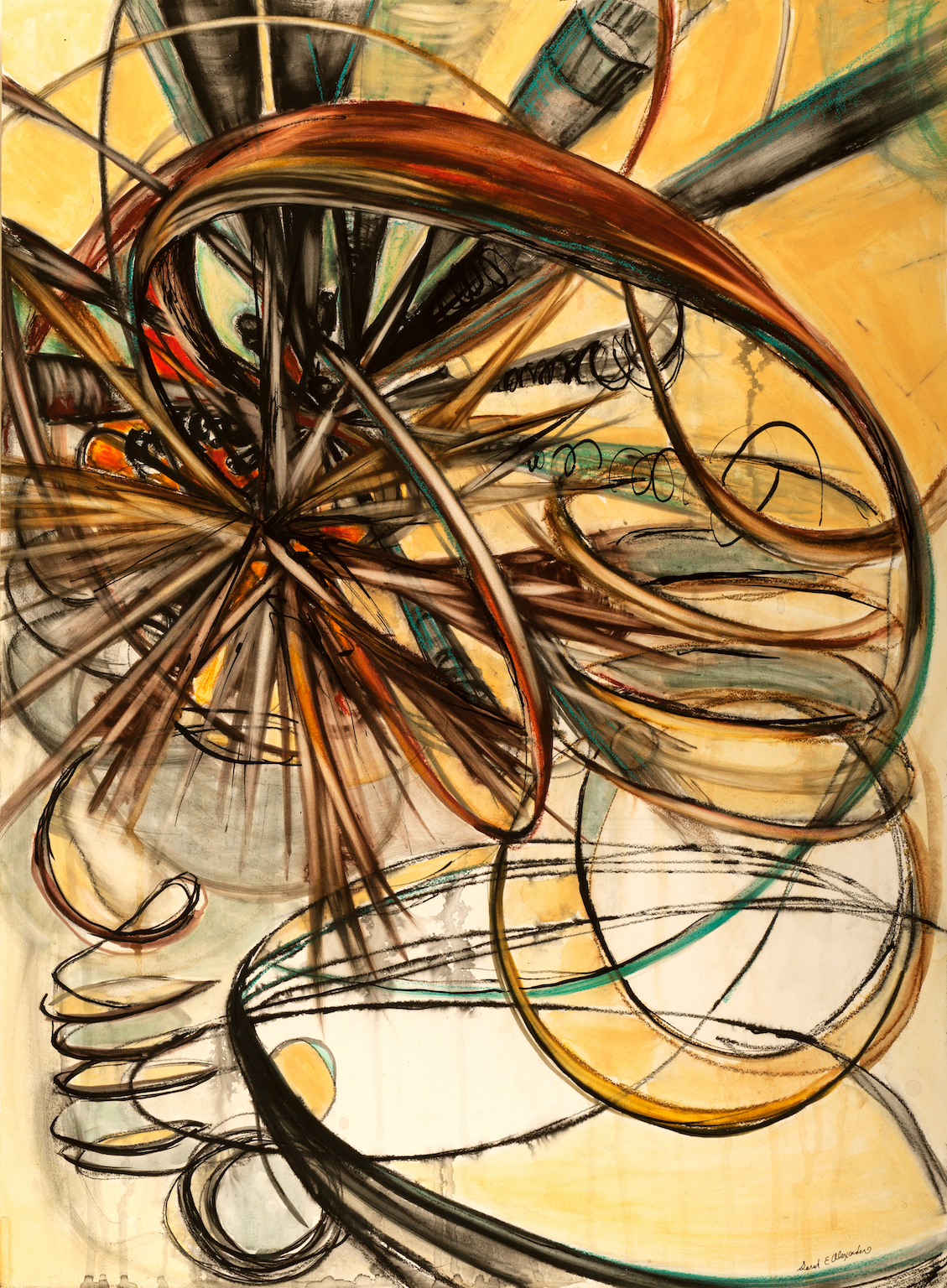 Sarah Alexander, Wired out of Time, Mixed media, 22x2x30