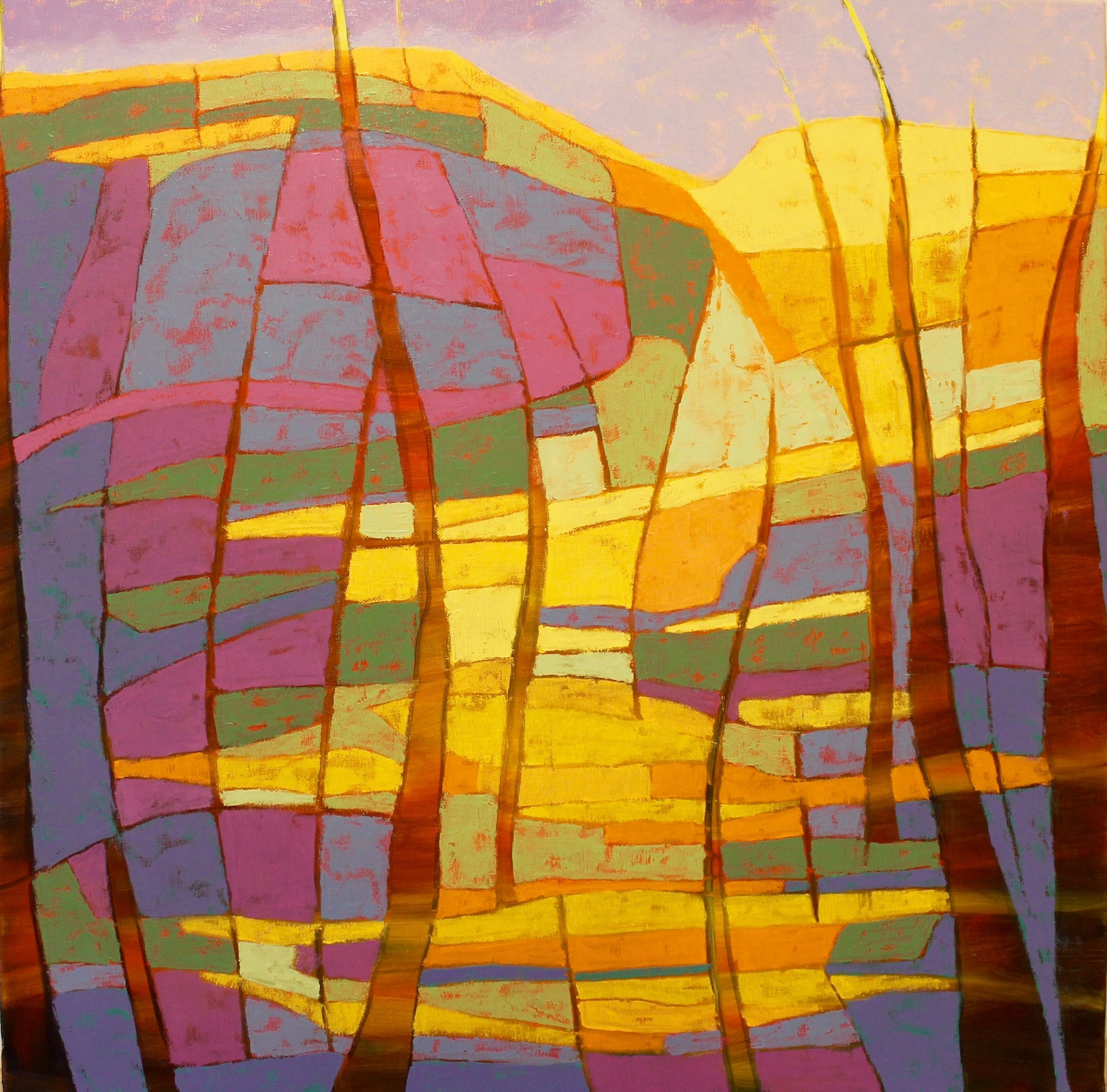Marcia Wise, Cascade, Oil on canvas, 24x24