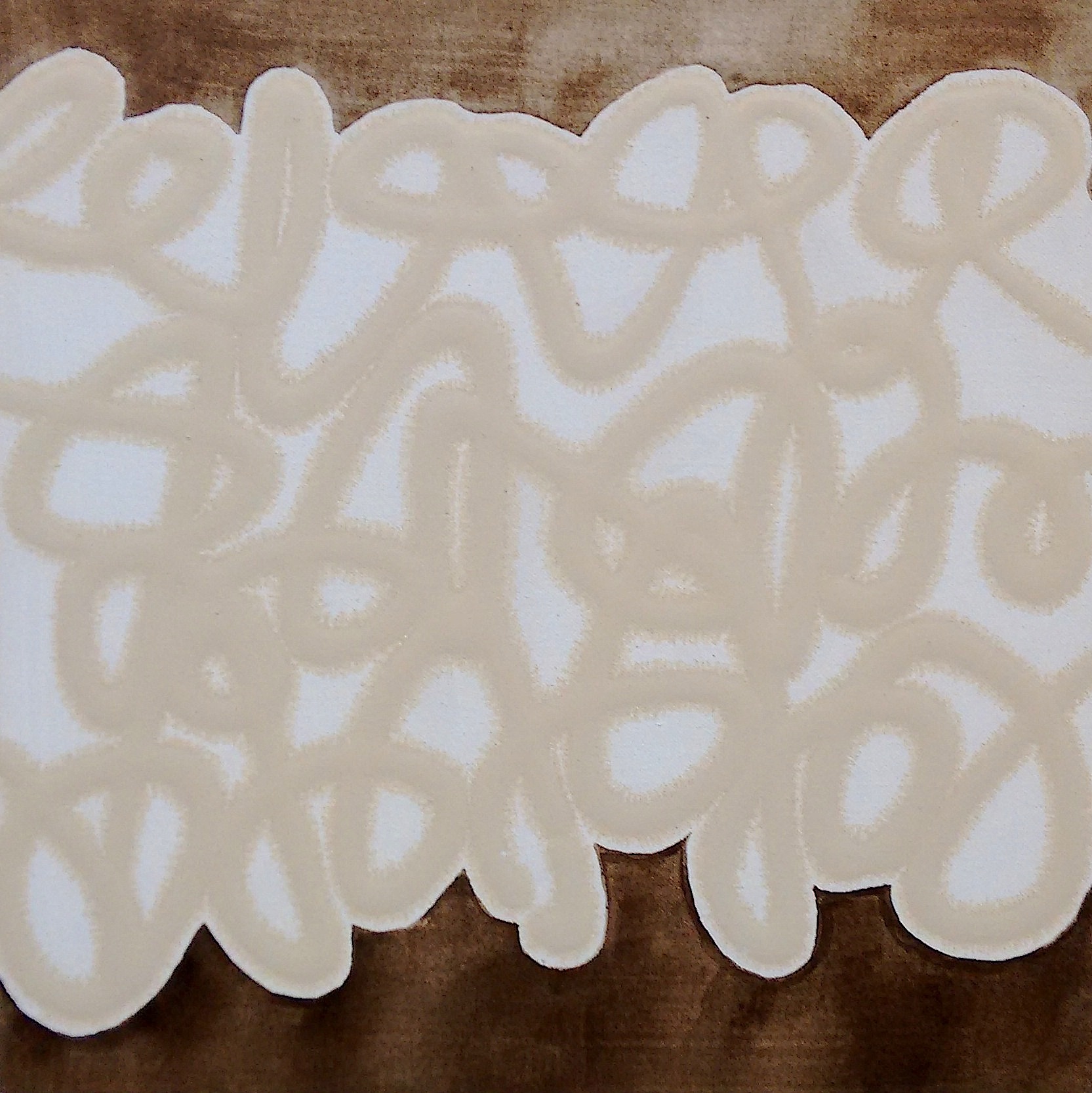 Catherine Carter, Script 5 , Acrylic on canvas, 12x12