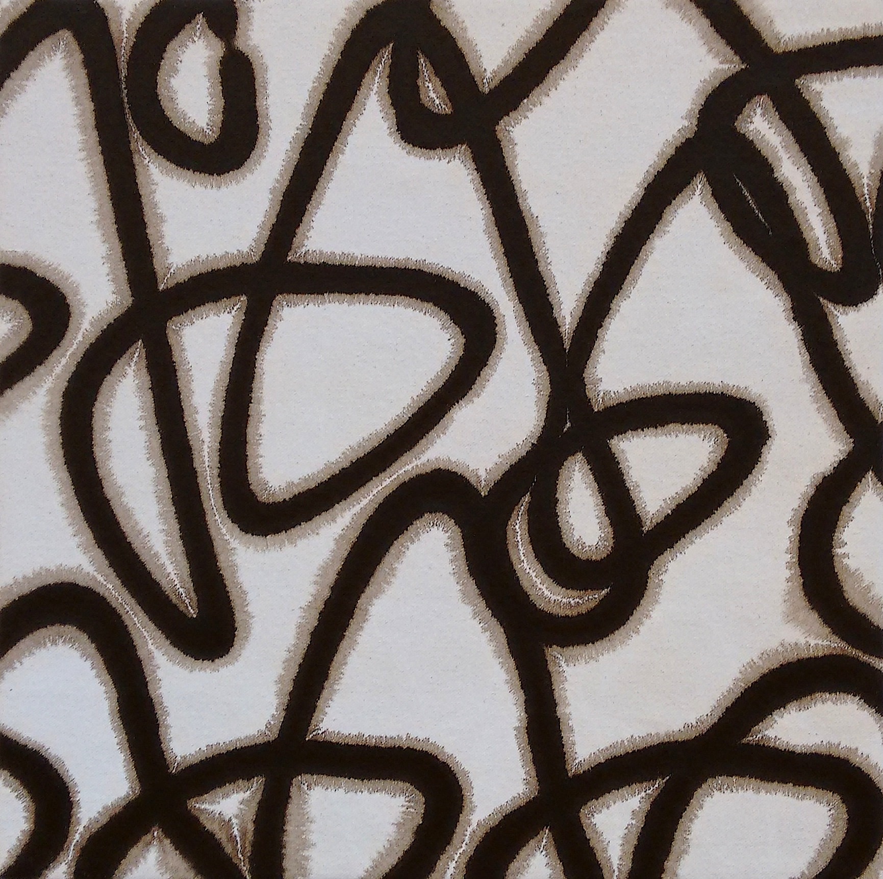 Catherine Carter, Script 6 , Acrylic on canvas, 12x12