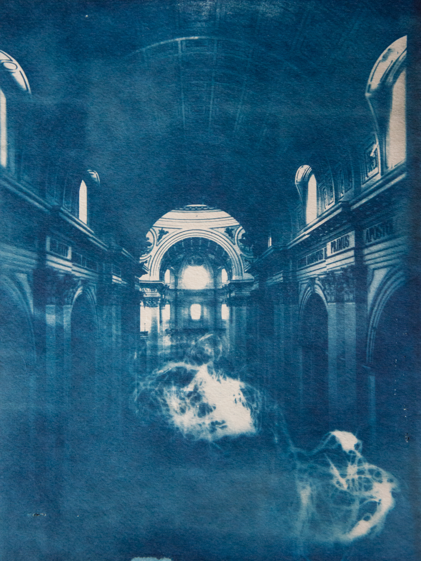  Marie Craig,  Dilexit 2,  cyanotype on paper, 12x9 