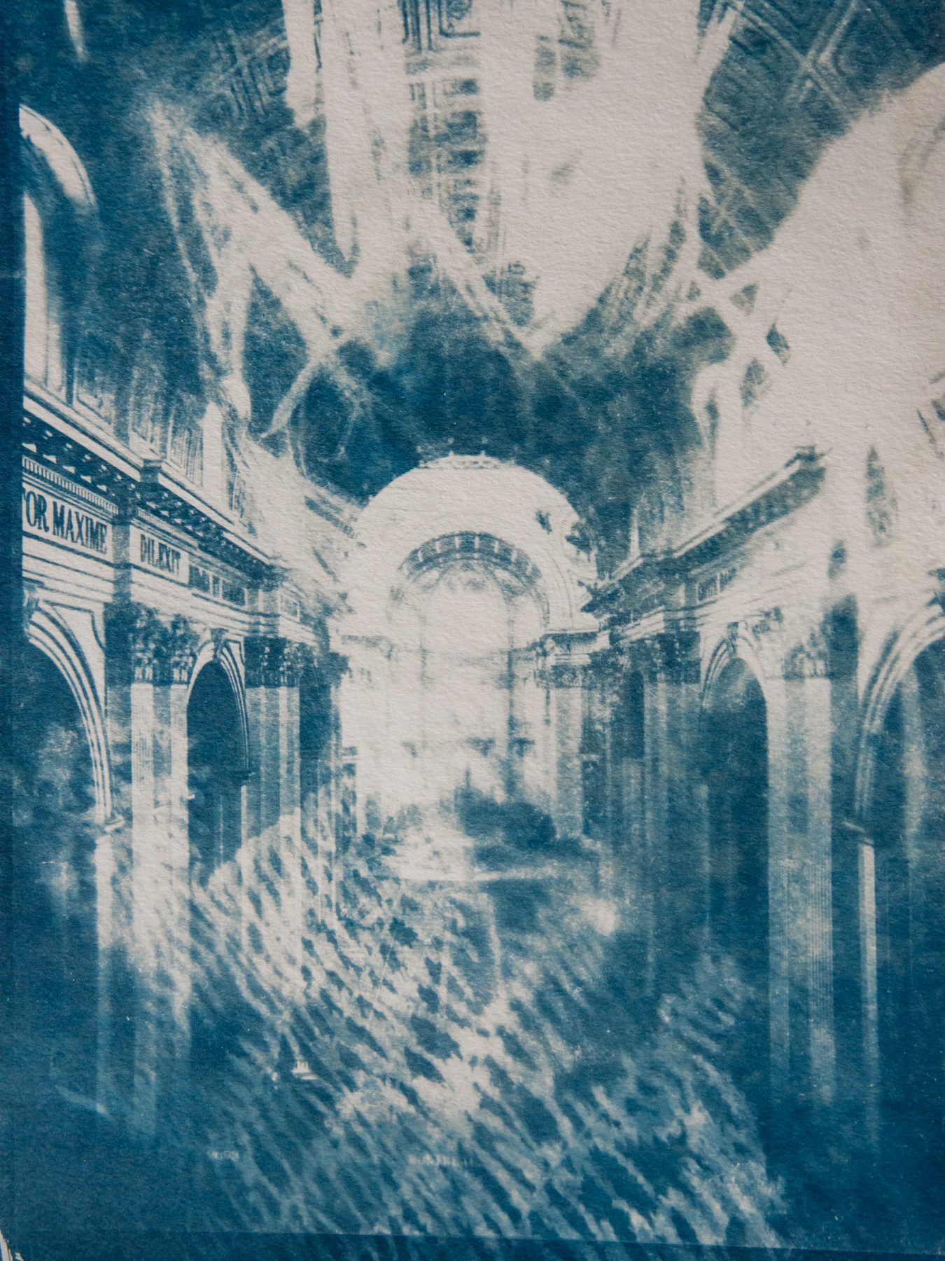  Marie Craig,  Dilexit 1,  cyanotype on paper, 12x9 