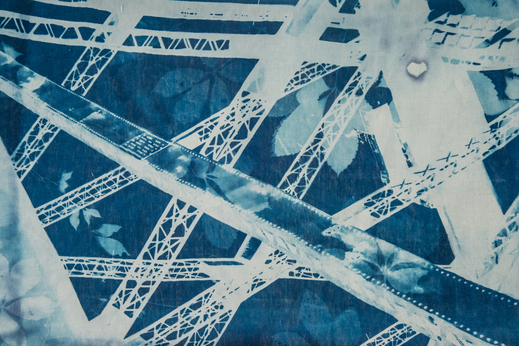  Marie Craig,  Harbour Bridge 3,  cyanotype on linen, stretched over canvas, 24x36 
