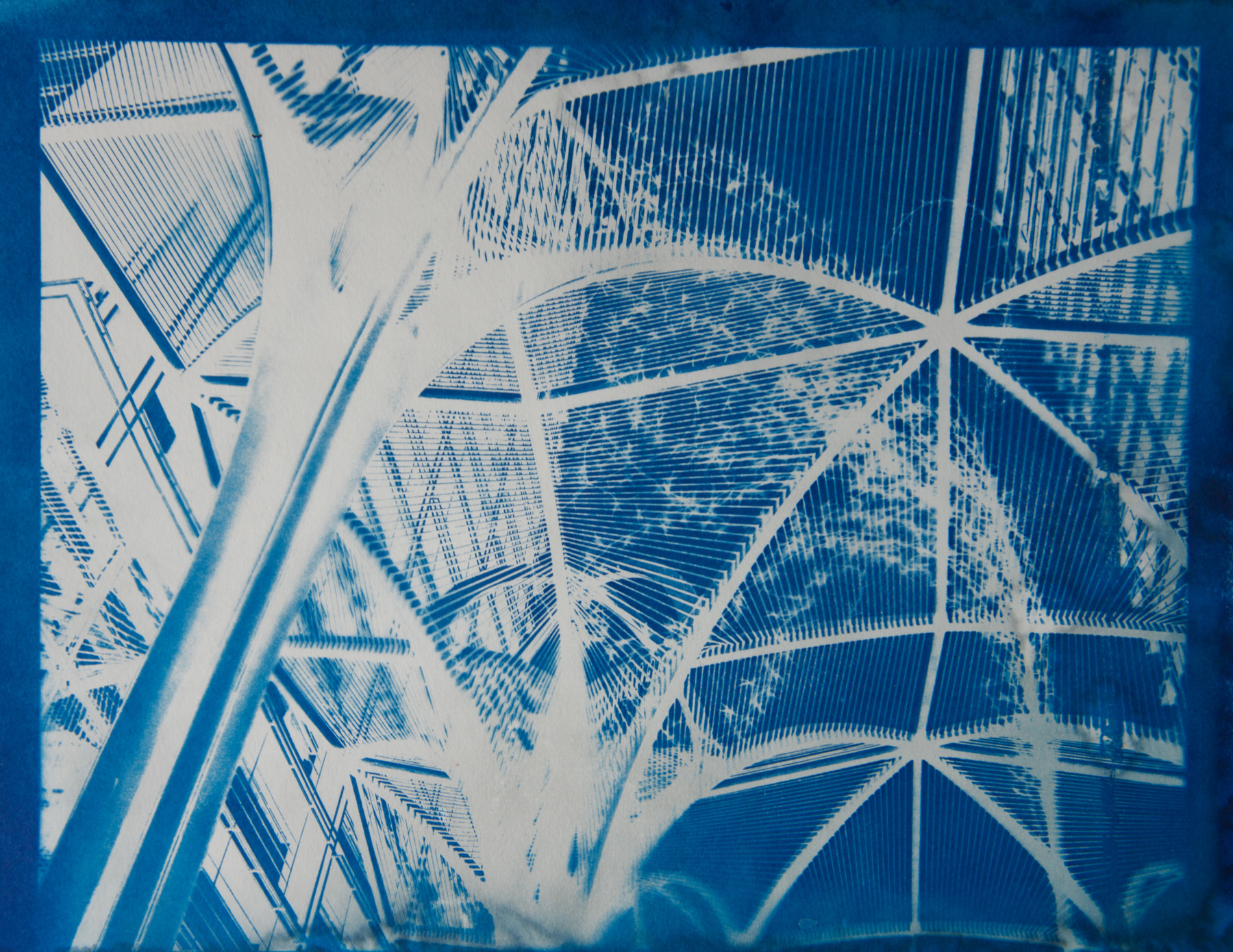  Marie Craig,  Beijing Archway 2 , cyanotype on paper, 14x17 