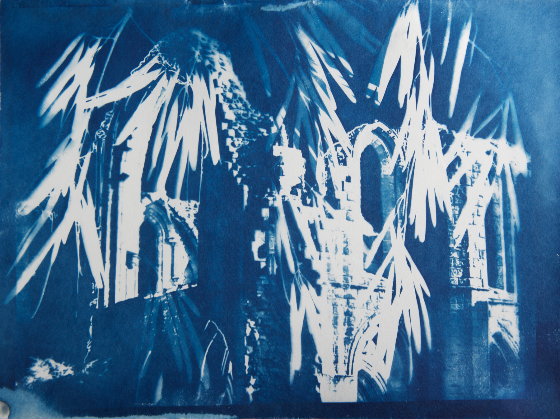  Marie Craig,  Fountains Abbey 2 ,&nbsp;cyanotype on paper, 9x12 