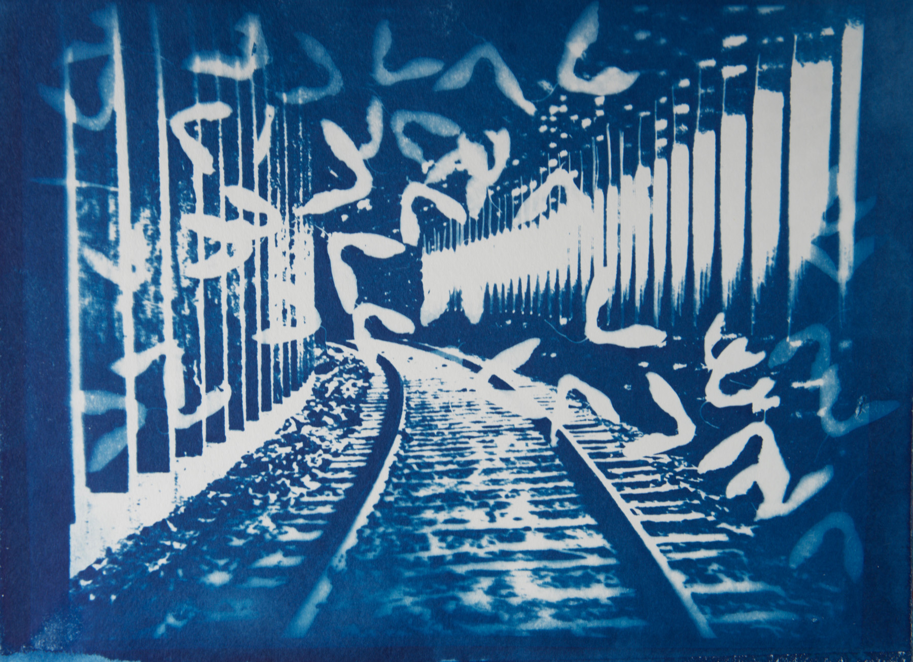  Marie Craig,  Railway Tunnel 2 ,&nbsp;cyanotype on paper 9x12 