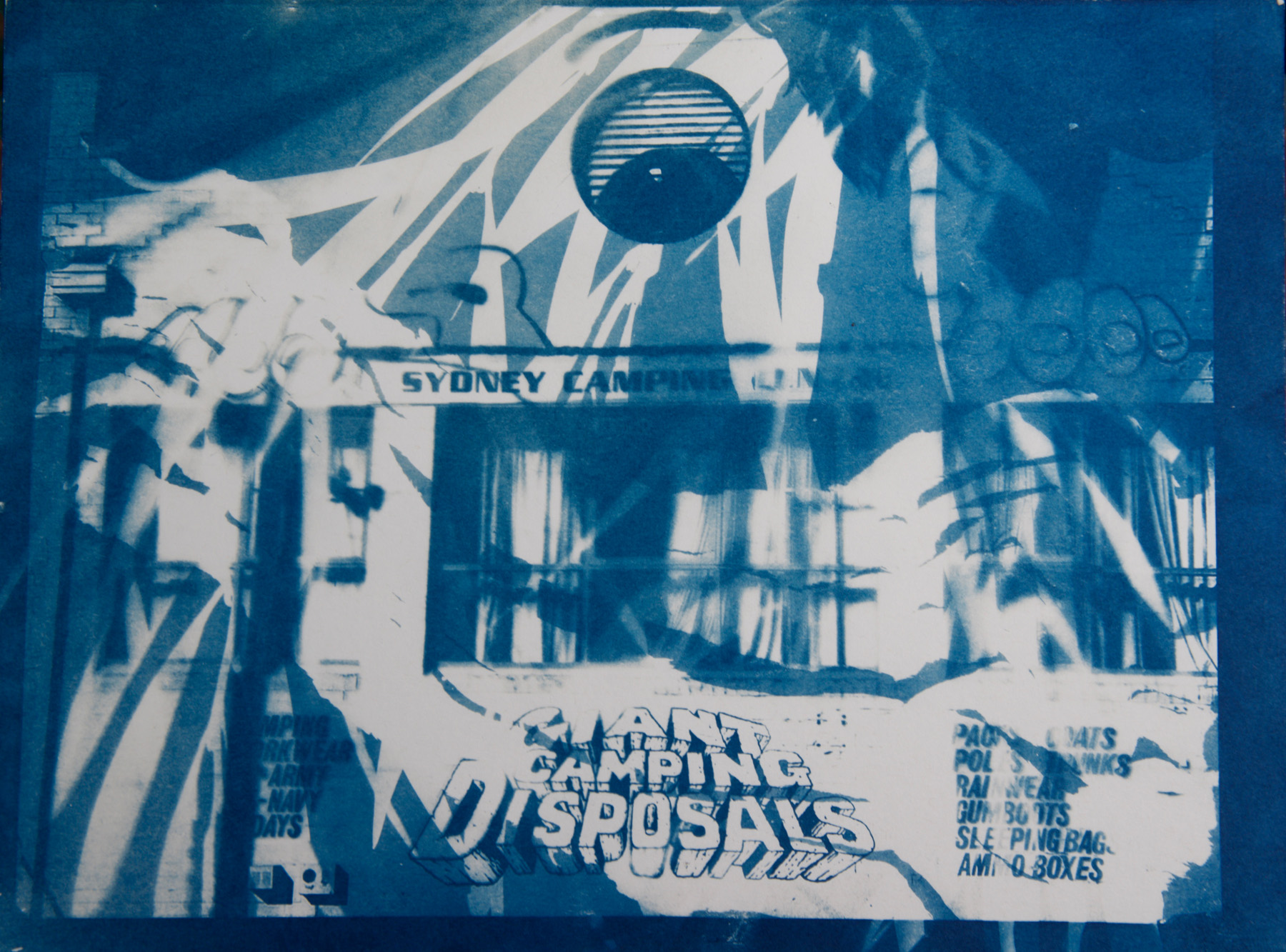 Giant 3 , cyanotype on paper, 9" x 12"