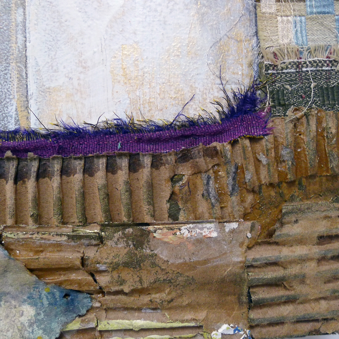 Brenda Cirioni, Barn Series: Whenever, (Detail) Mixed media painting, 8x8