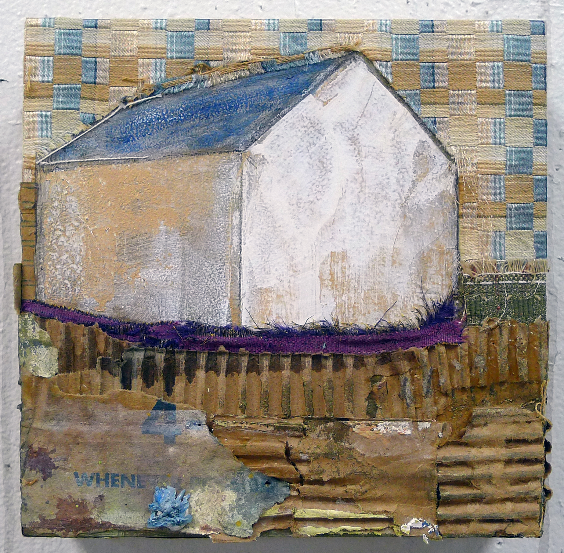  Brenda Cirioni,  Barn Series: Whenever,&nbsp; Mixed media painting, 8x8 