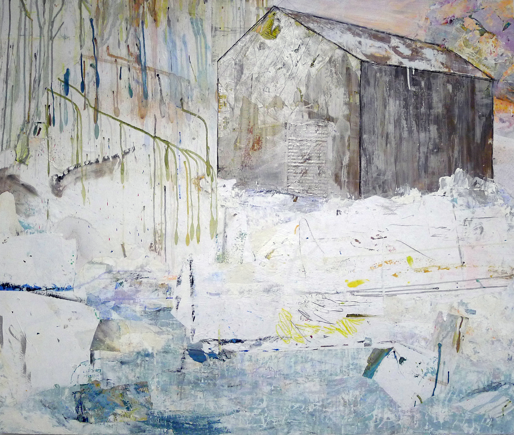Brenda Cirioni, Barn Series: Honor, Mixed media painting, 40x48