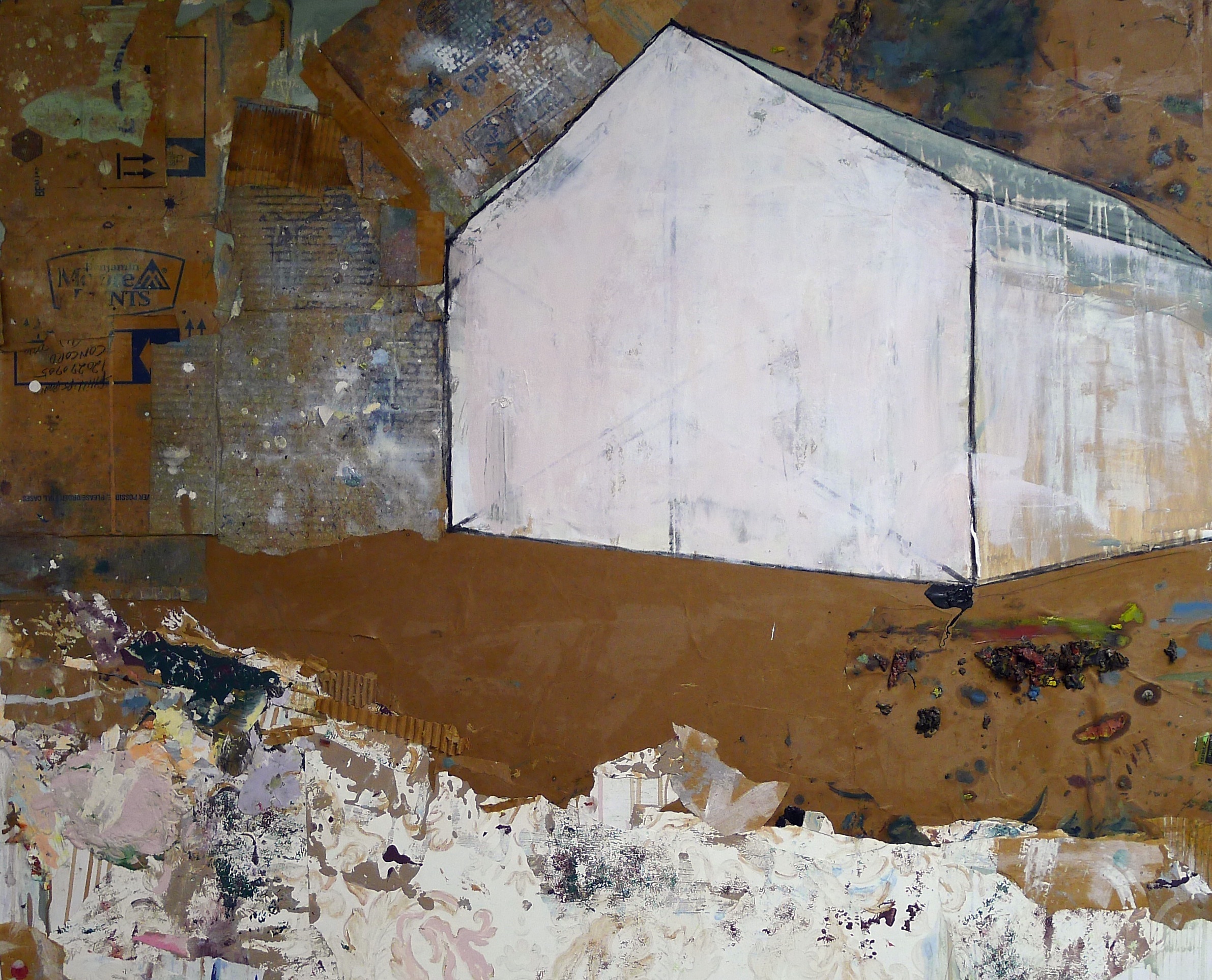  Brenda Cirioni,  Barn Series: Formation  Mixed media painting, 40x48 