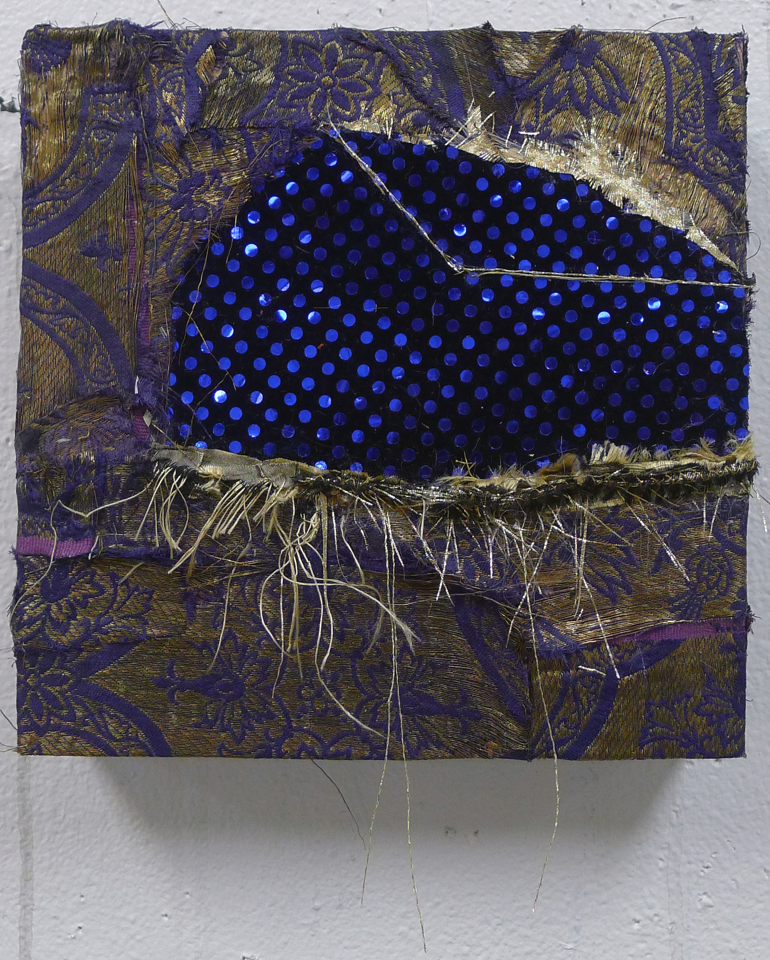  Brenda Cirioni,  Dream House: Midnight,&nbsp;&nbsp; Fabric and sequins, 8x8 