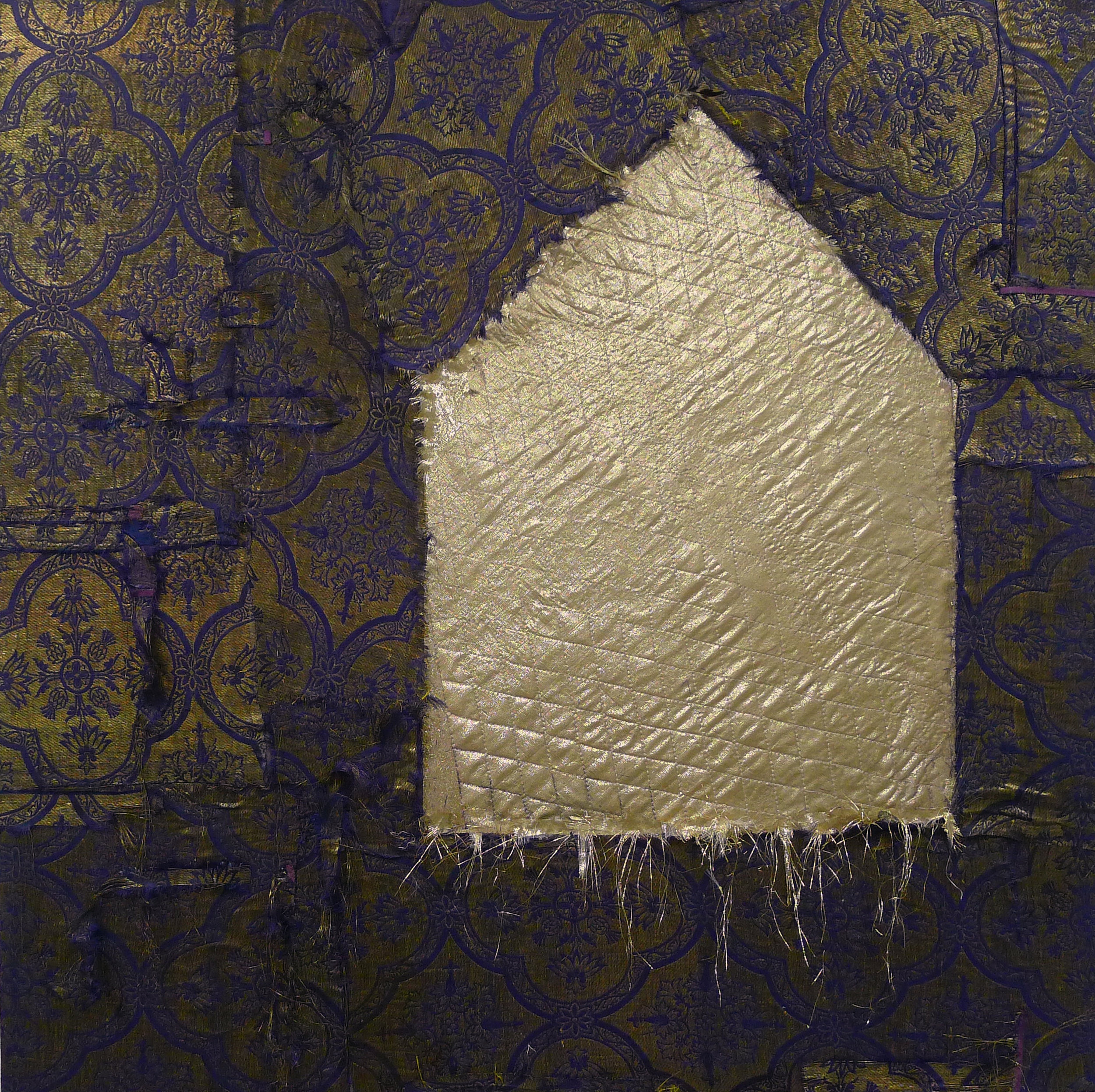  Brenda Cirioni,  Gold House,  Fabric, 30x30 