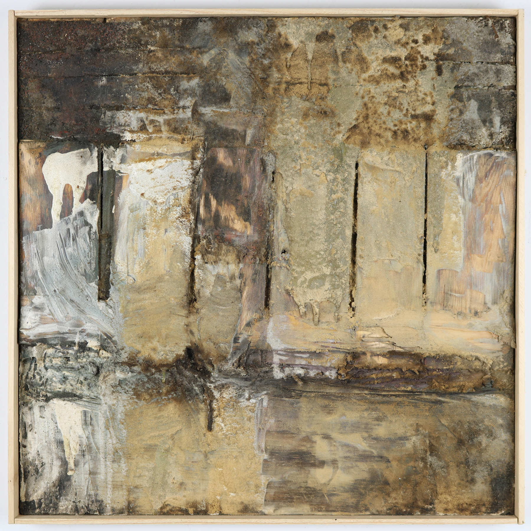  Leslie Zelamsky,  What Remains, &nbsp;Mixed media, 24x24 