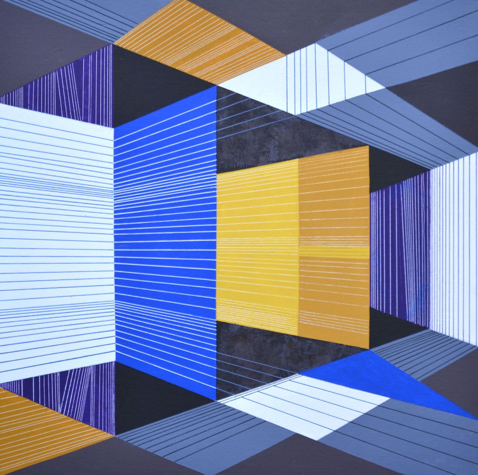 S.K. Sahni, Space within Space 1-2017 , acrylic on canvas, 24 x 24, $500