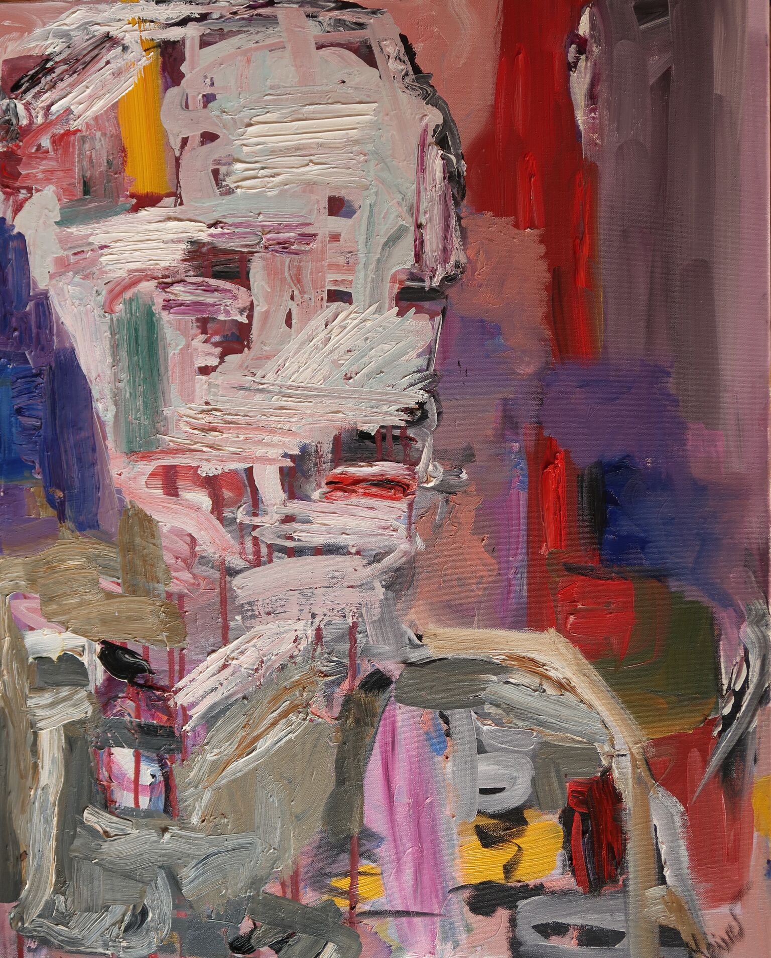 Meirav Zaks-Zilberman, Face , oil on canvas, 22 x 26, $4,500