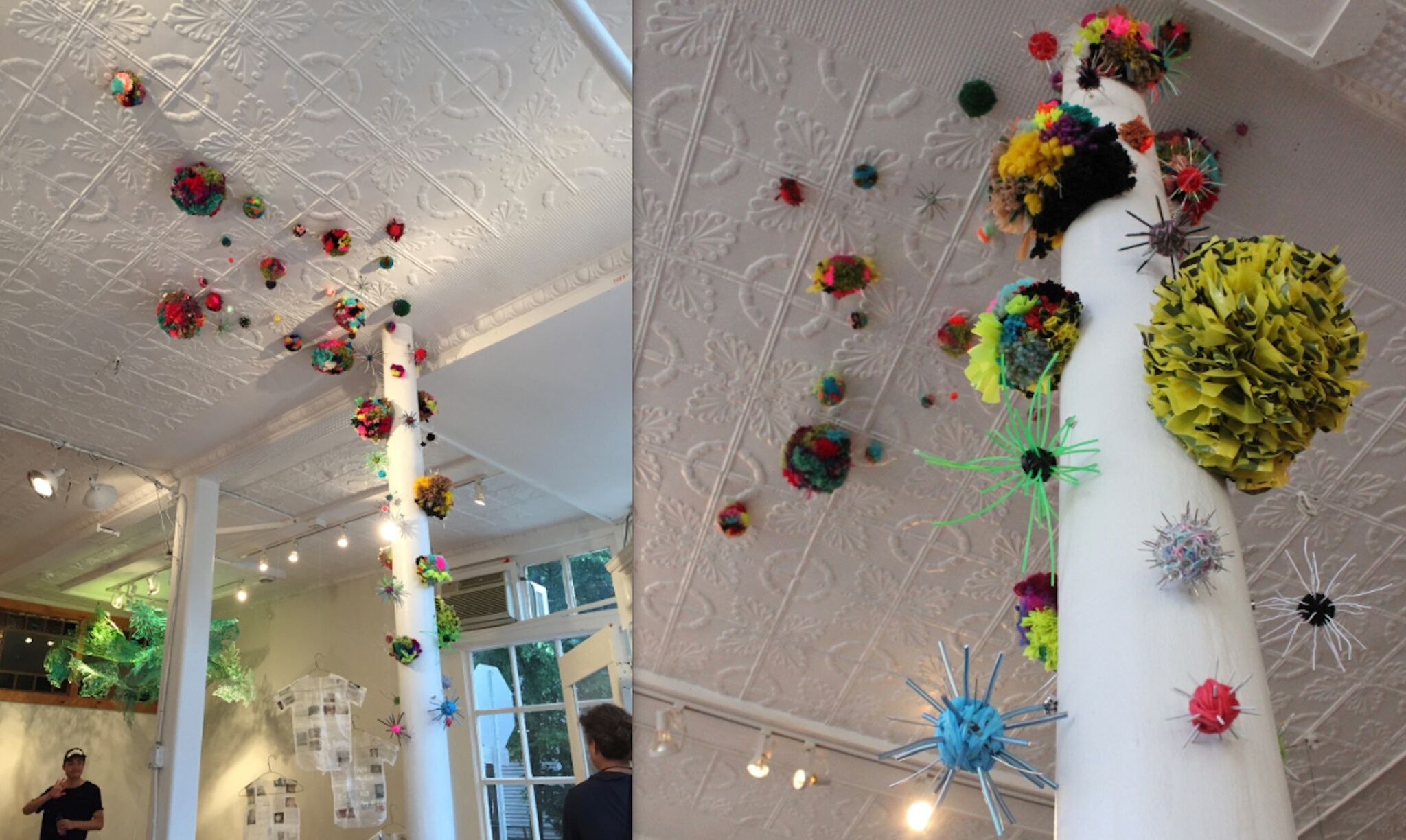 Emily Brodrick, Reclaimed , synthetic and natural yarns, metal, plastic and paper, size varies, $2,000