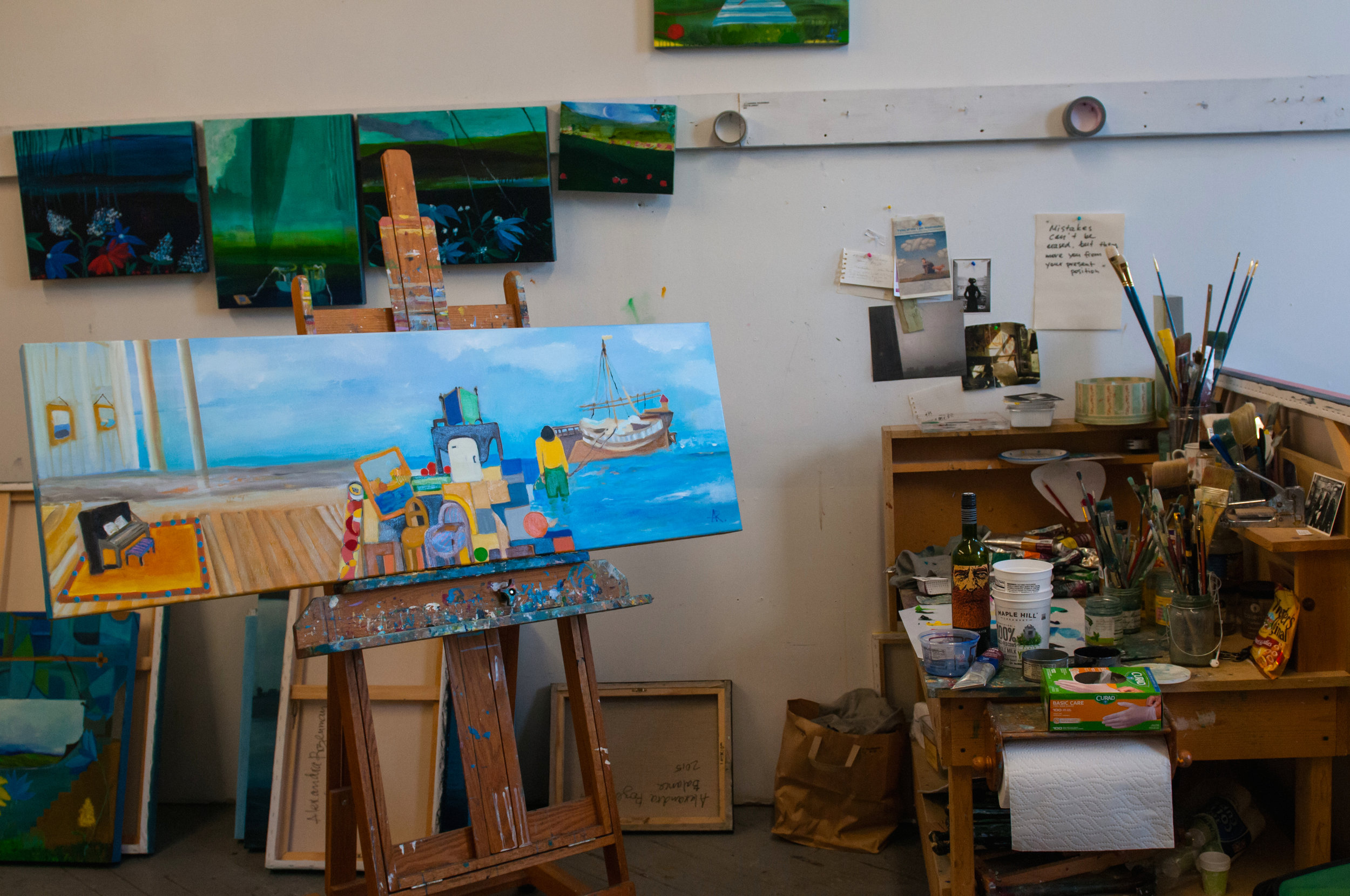 Studio Shot "Moving on with Repin" on easel by Alexandra Rozenman